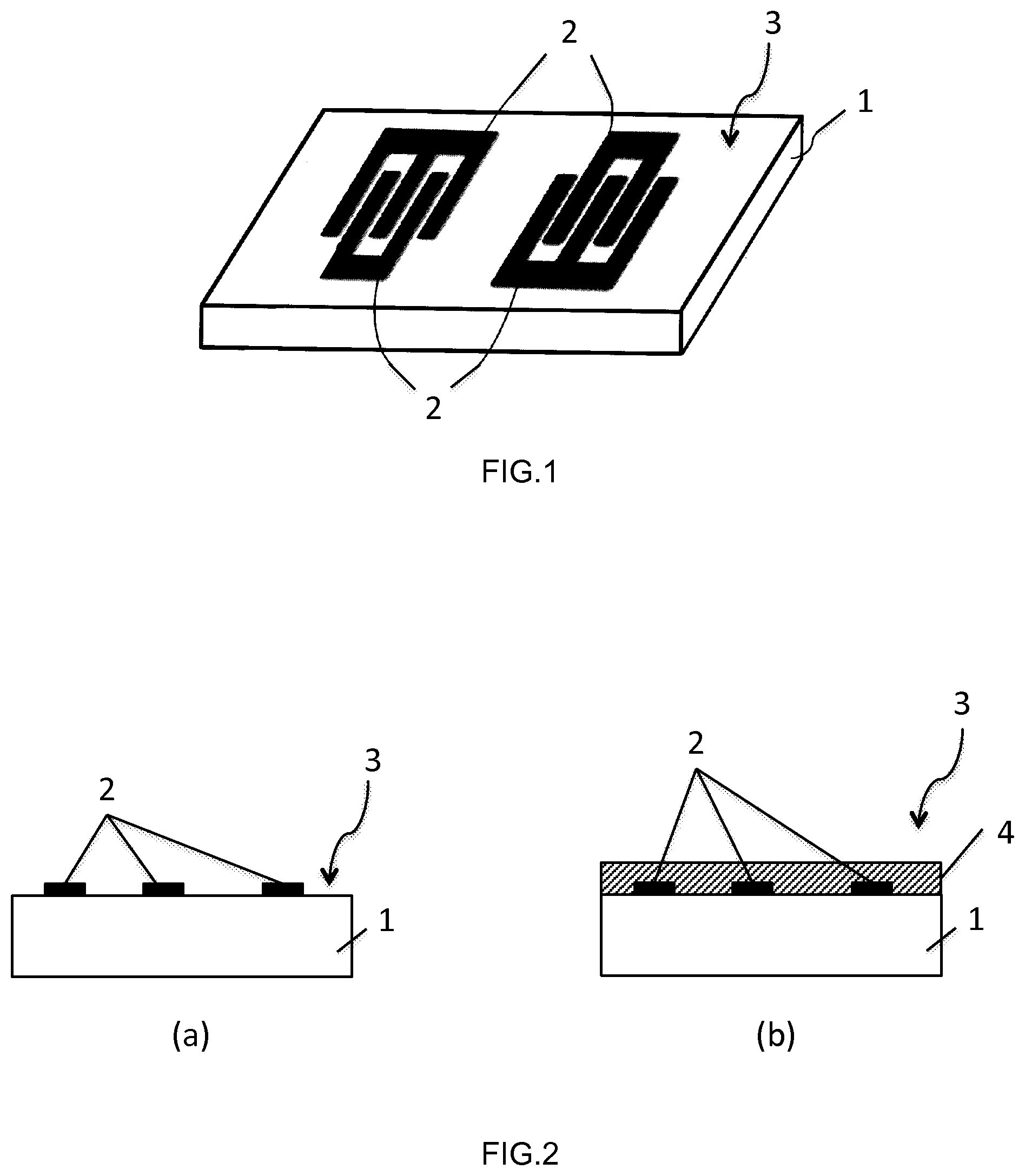Patent US12316298 Figure 1 – Surface acoustic wave device including transducer in dielectric between a piezoelectric material and a substrate