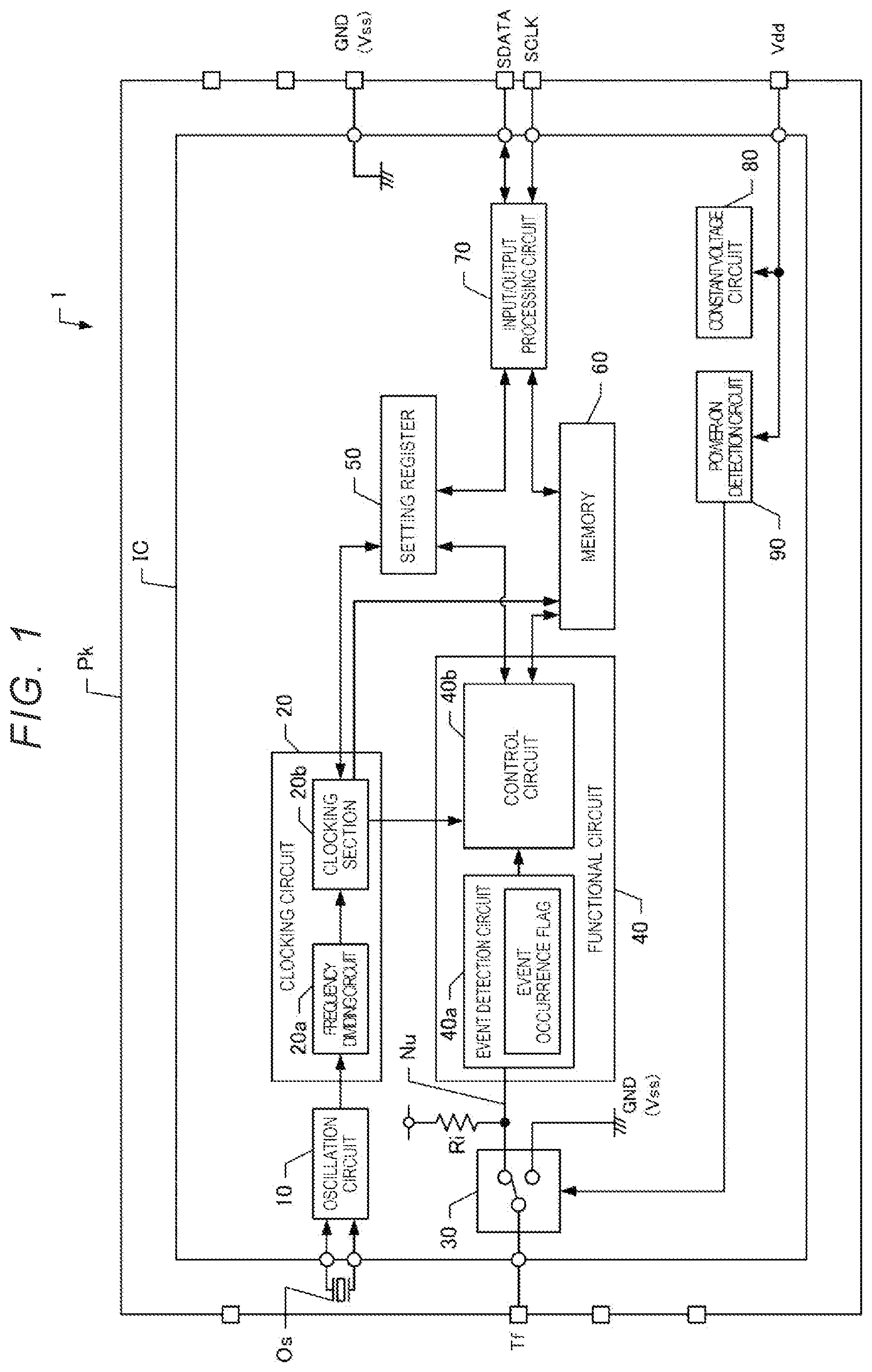 Patent US12316300 — Real-time clock device — Figure 1