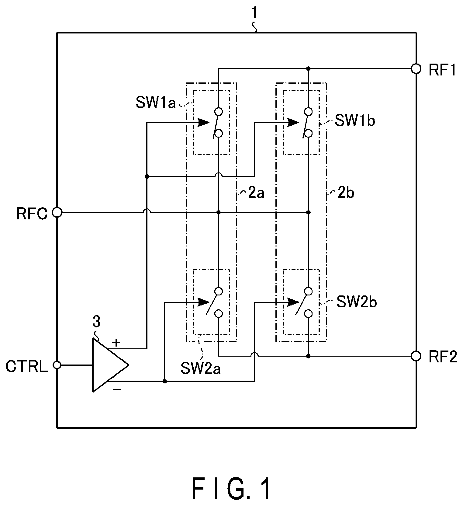 Patent US12316306 — High frequency semiconductor integrated circuit — Figure 1