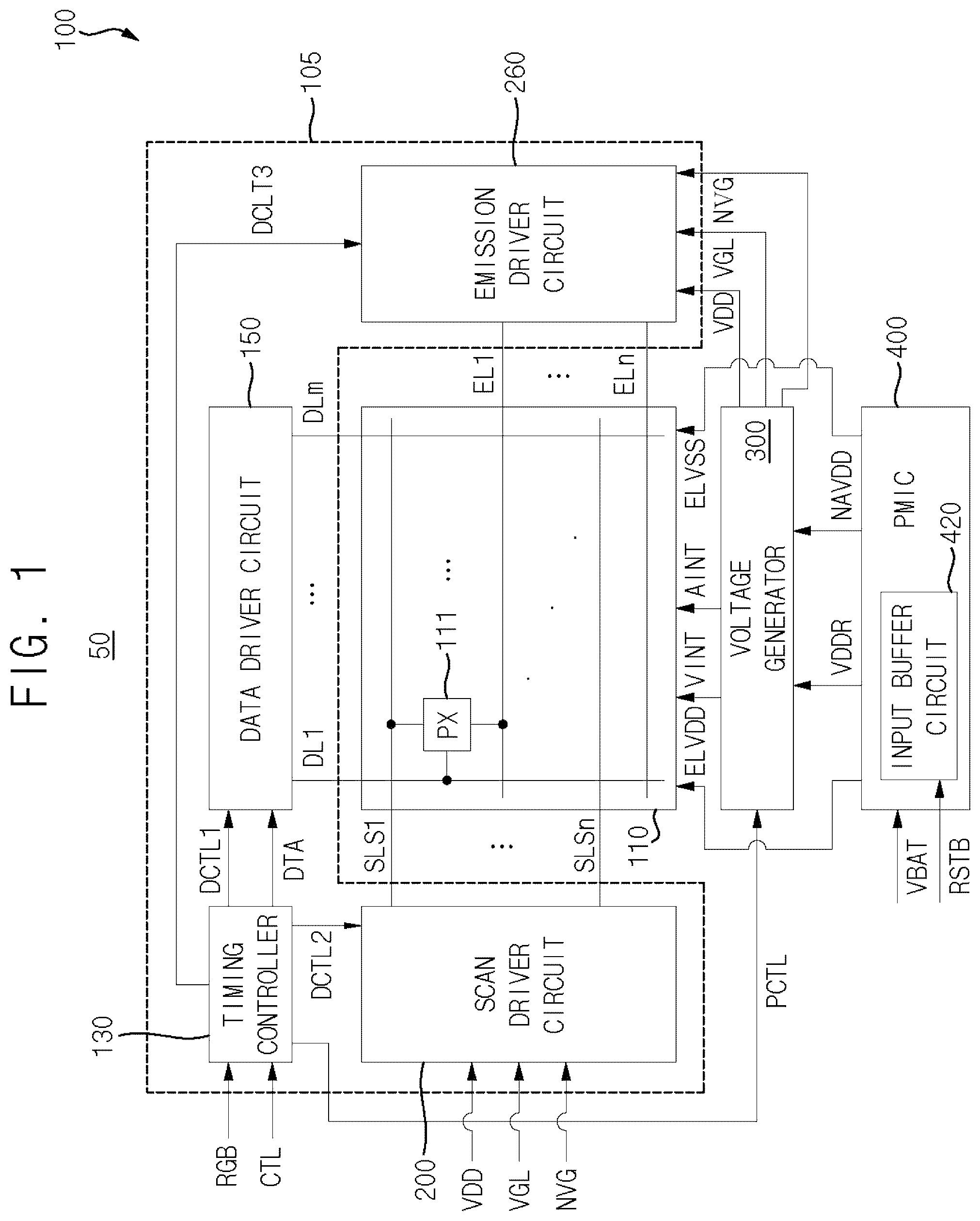 Patent US12316317 — Input buffer circuit and power management integrated circuit including the same — Figure 1