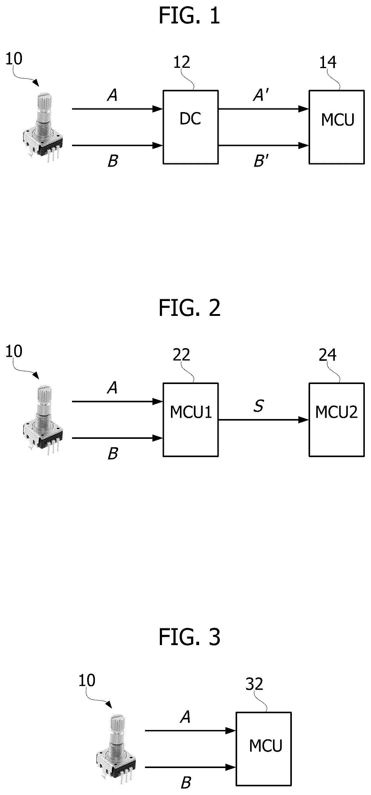 Patent US12316325 — Circuits and methods for debouncing signals produced by a rotary encoder — Figure 1