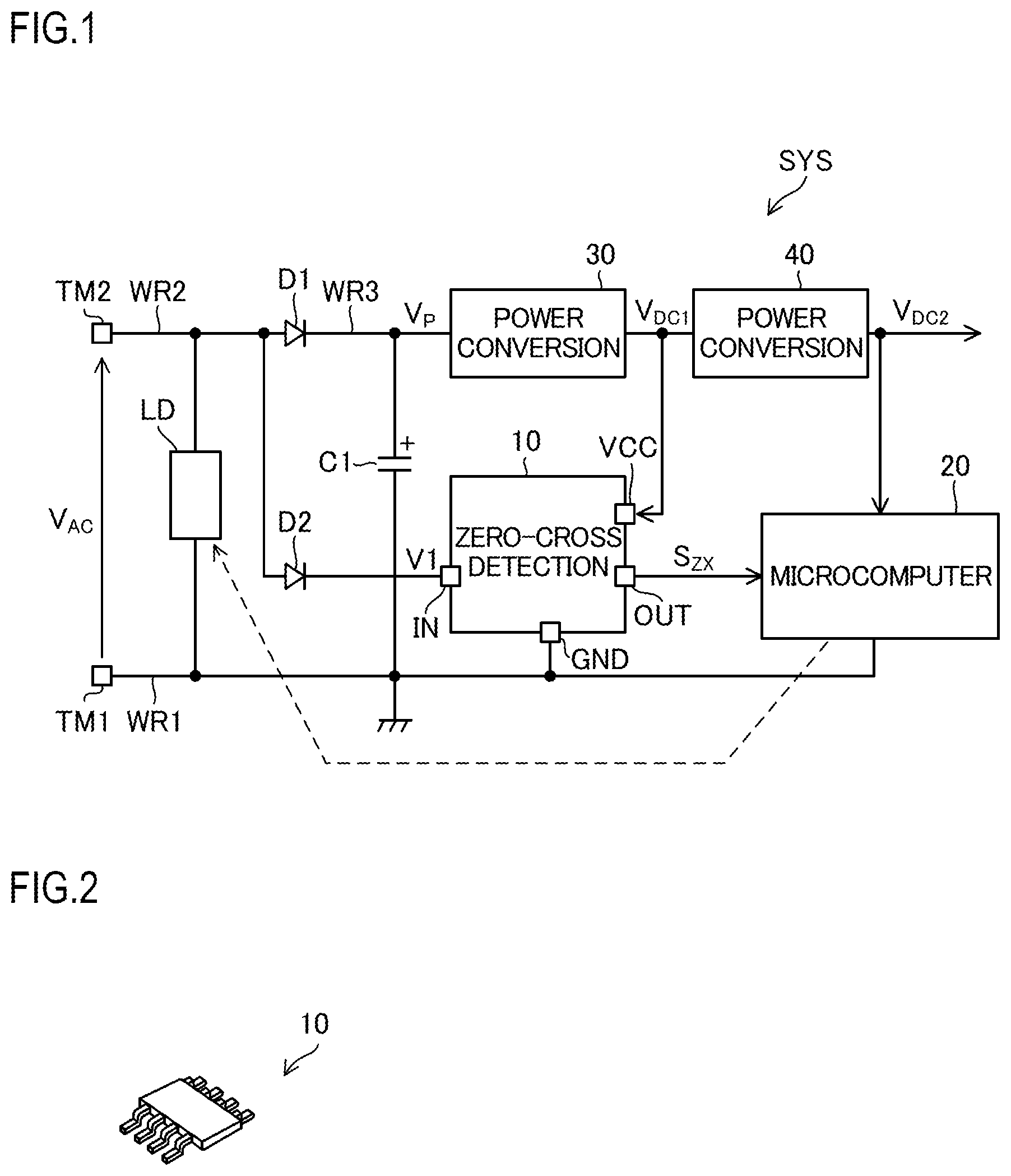Patent US12316329 — Zero-cross detection device and load driving system — Figure 1