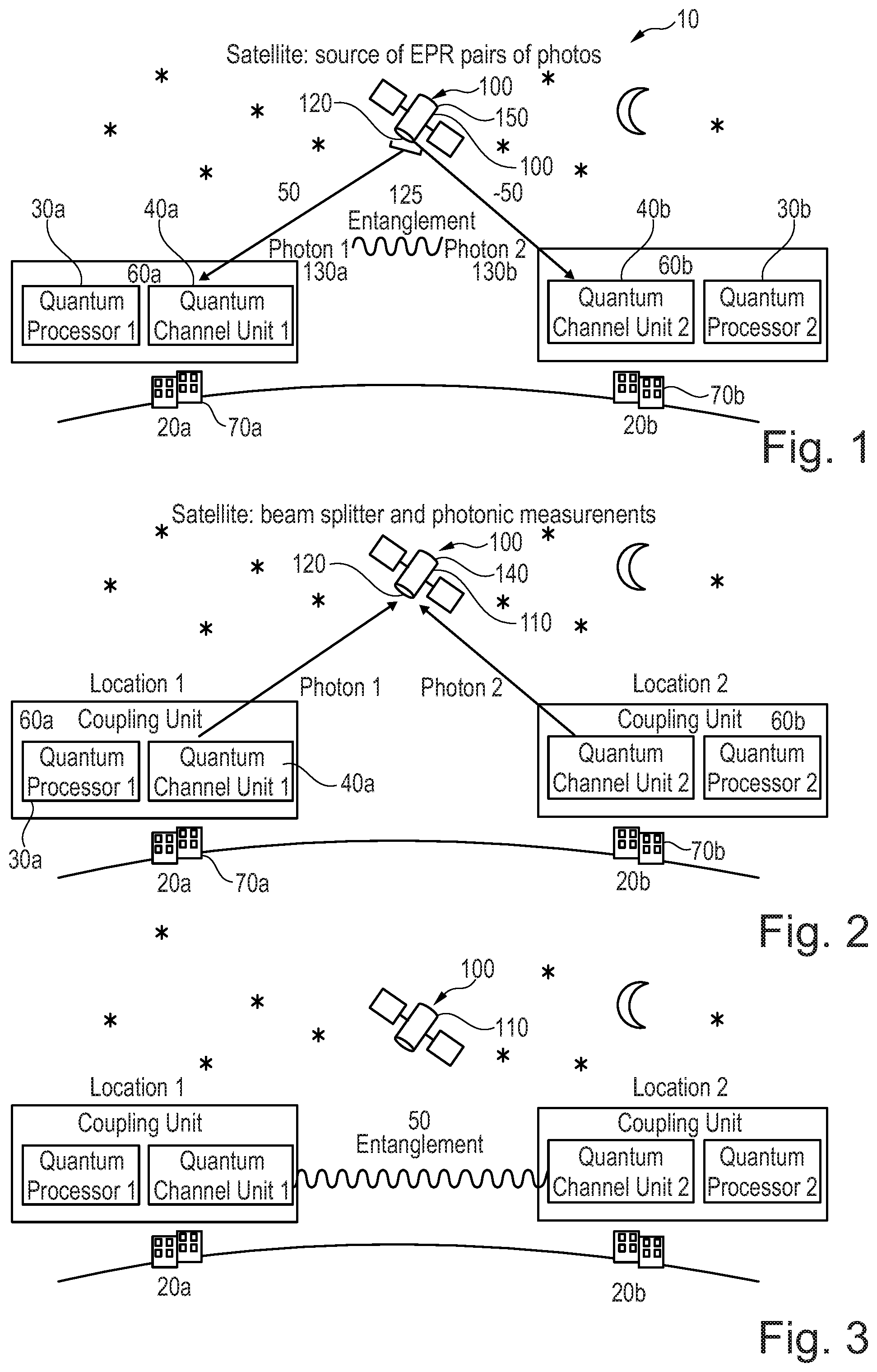 Patent US12316384 — Satellite-based remote quantum computation — Figure 1