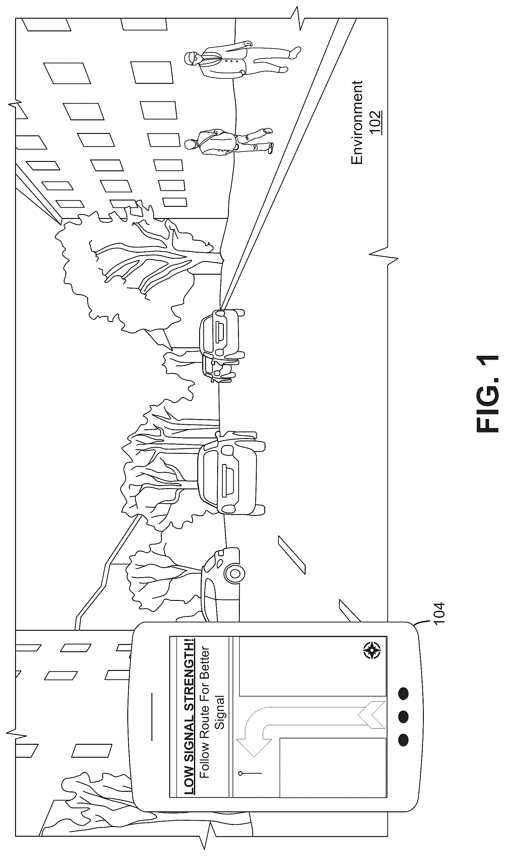 Patent US12316397 — Wireless signal strength indications — Figure 1