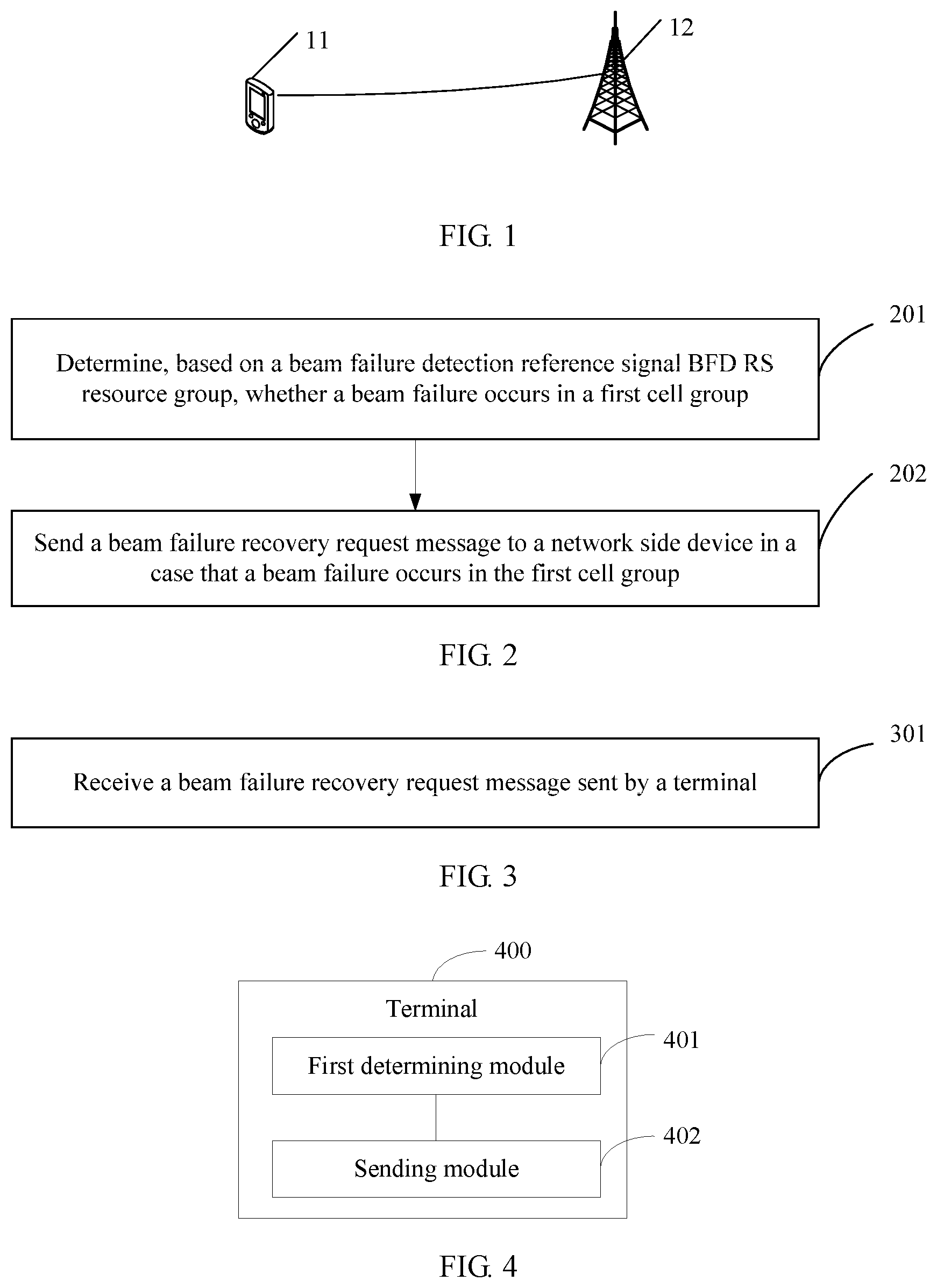 Patent US12316425 — Beam failure processing method and related device — Figure 1