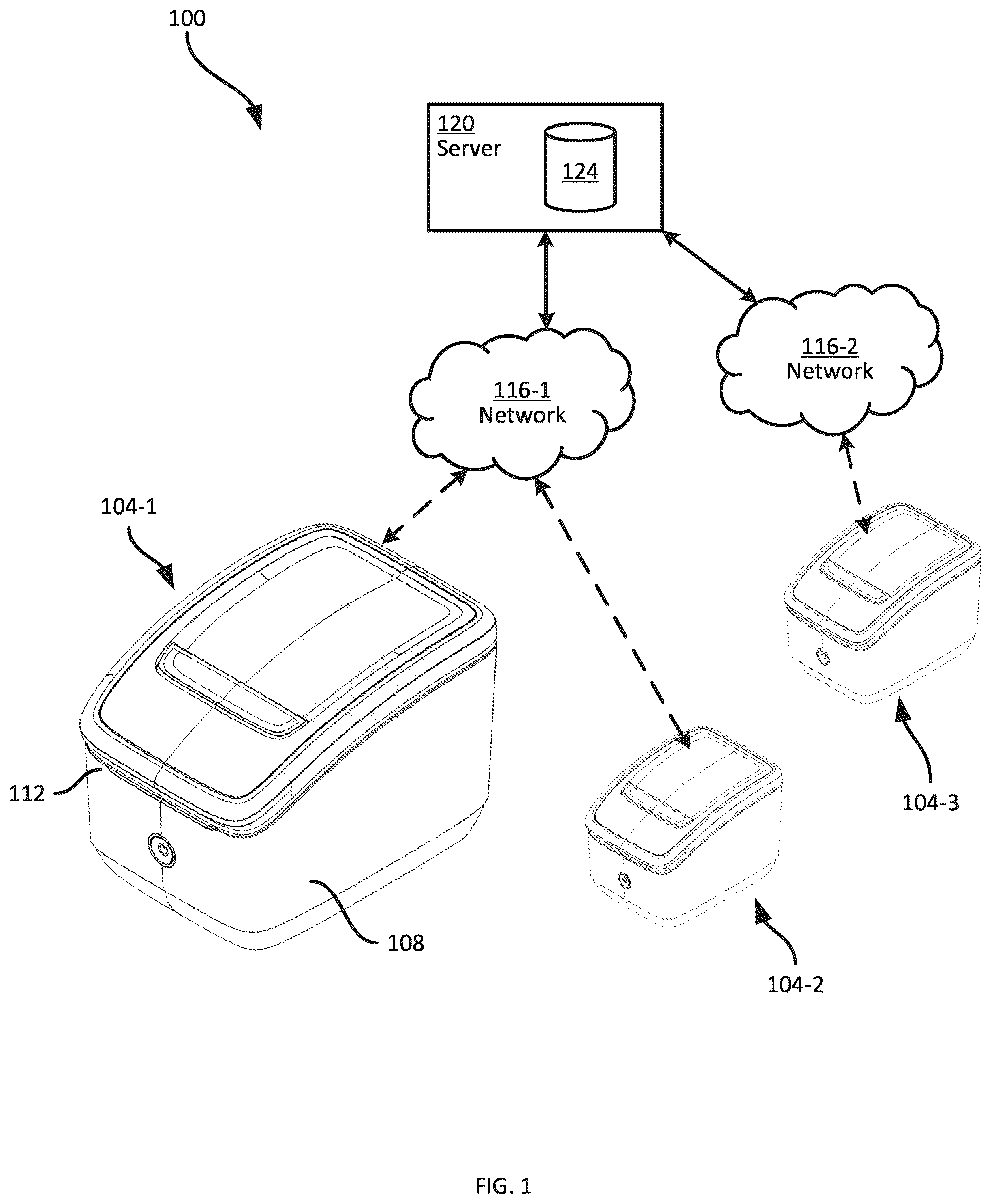 Patent US12316496 — Dynamic network configuration for printers — Figure 1