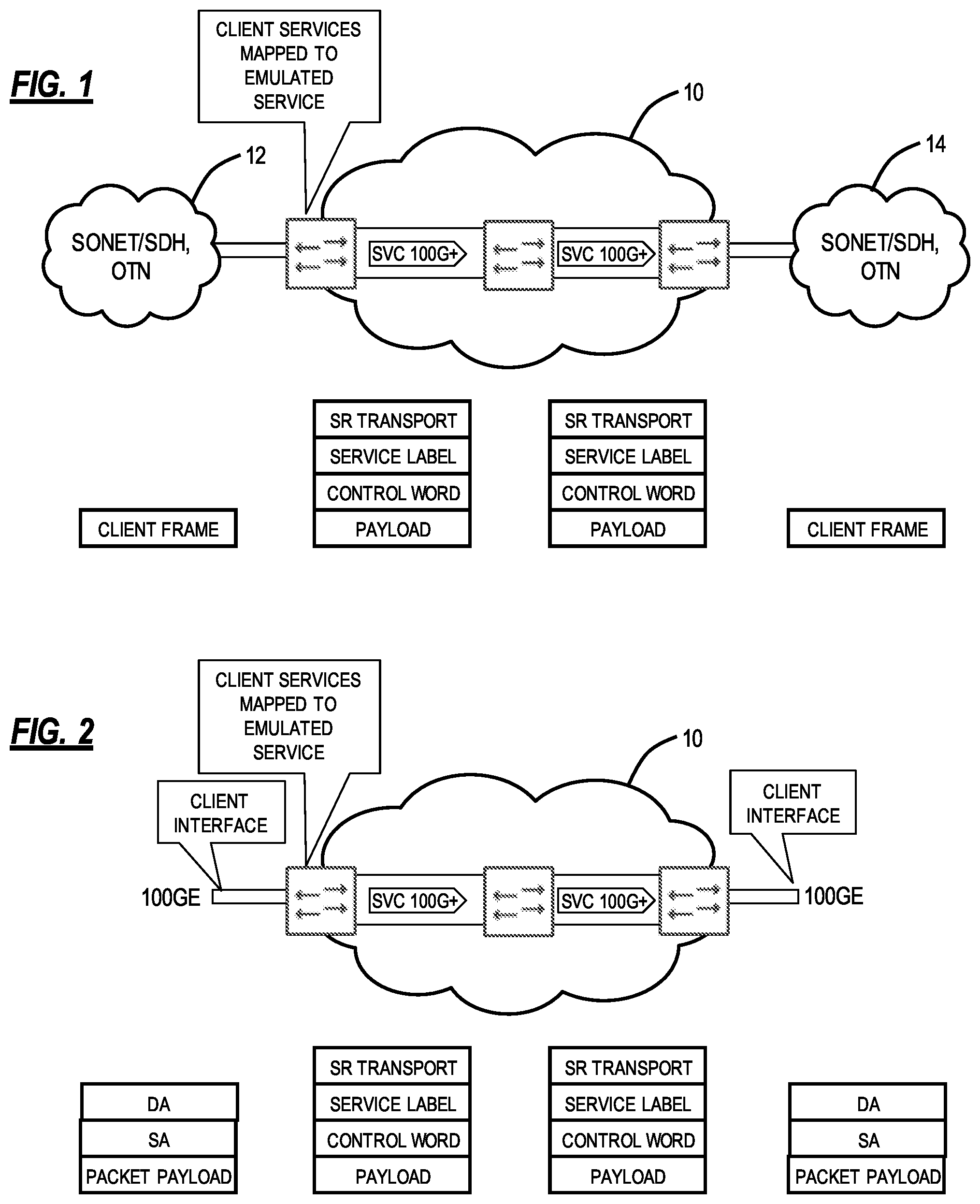 Patent US12316534 — Latency sensitive network plane via SR flex algorithm for layer 1 services — Figure 1