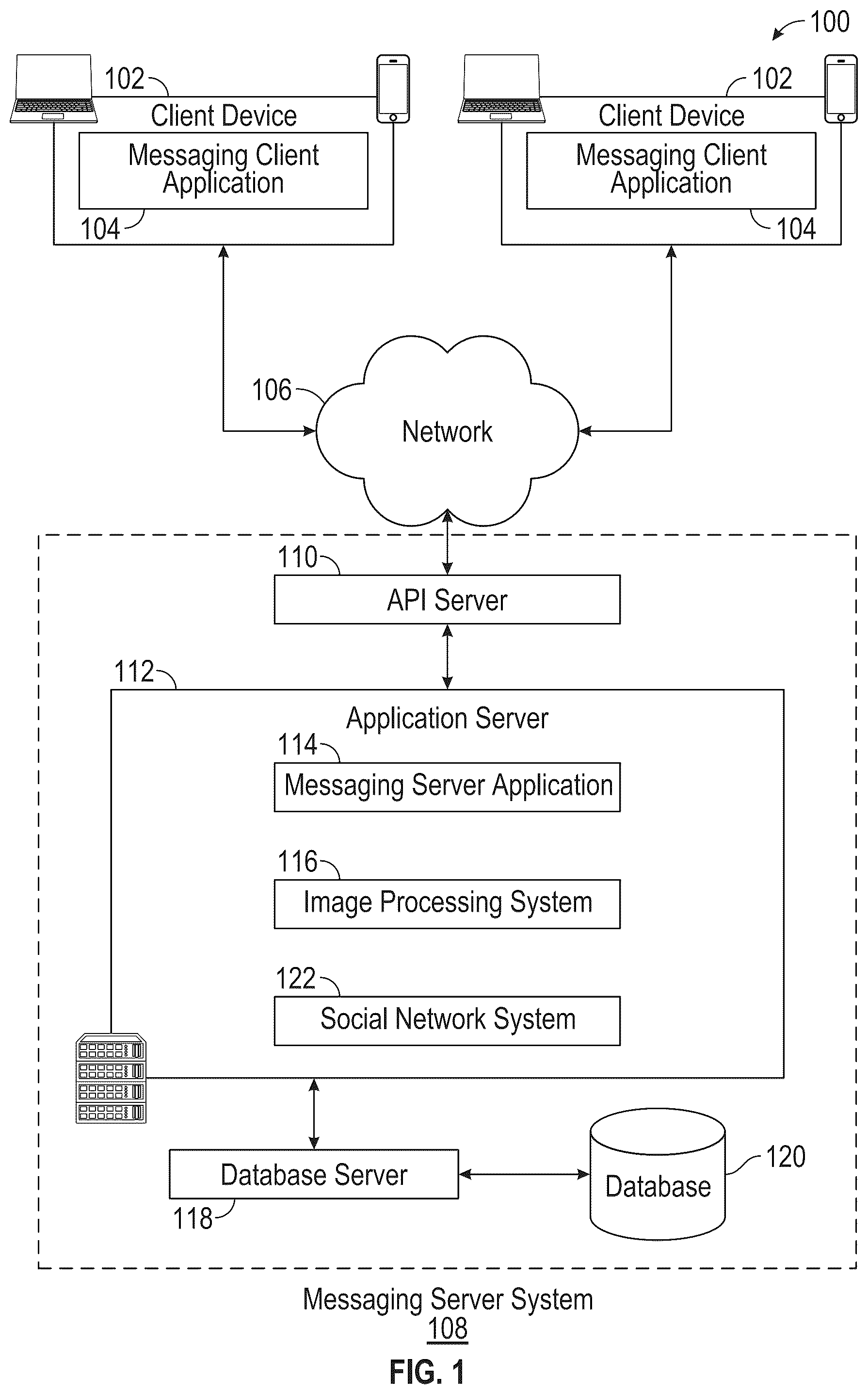 Patent US12316597 — System and method of generating private notifications between users in a communication session — Figure 1