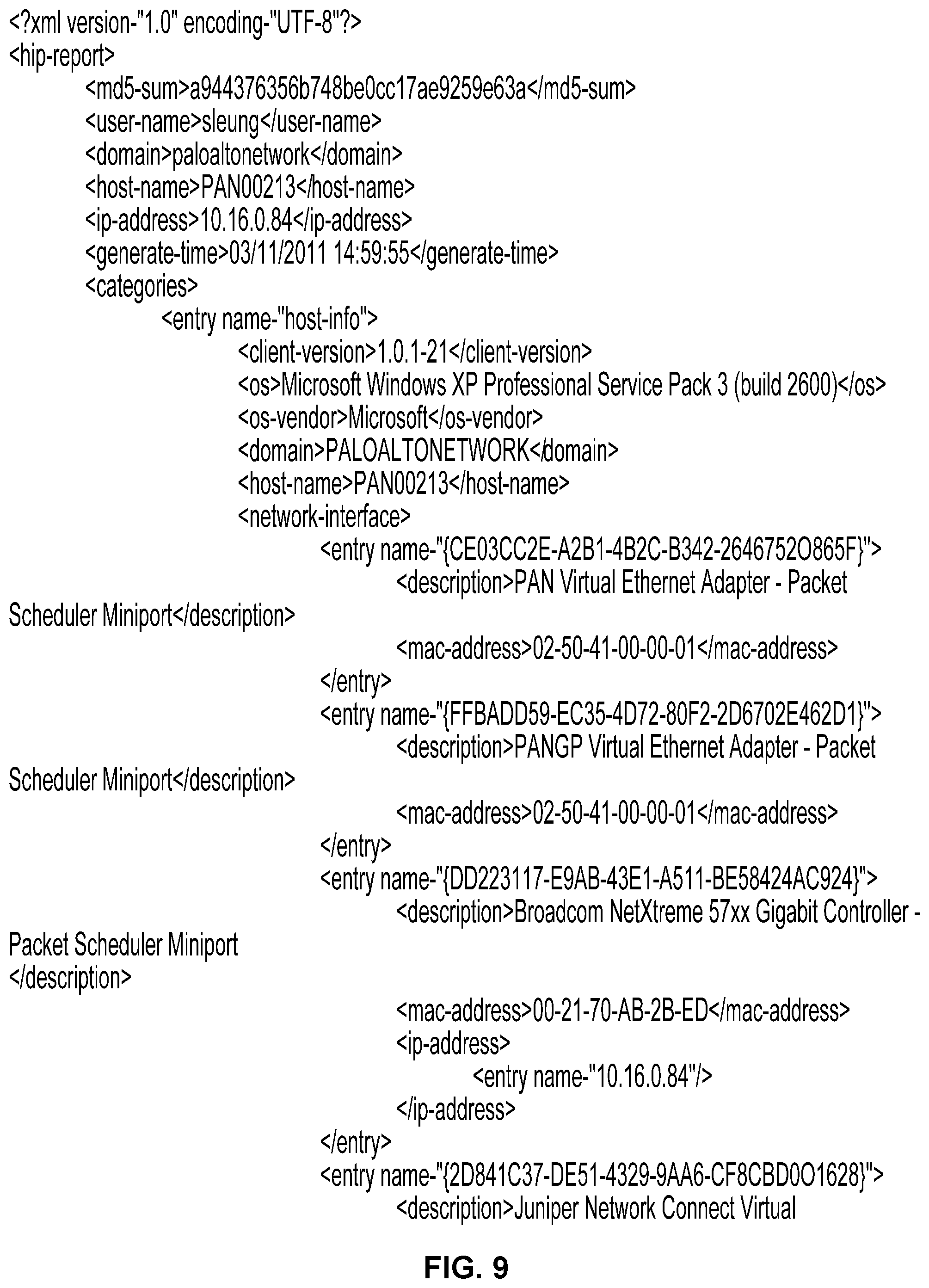 Patent US12316679 Figure 11 – Policy enforcement using host profile