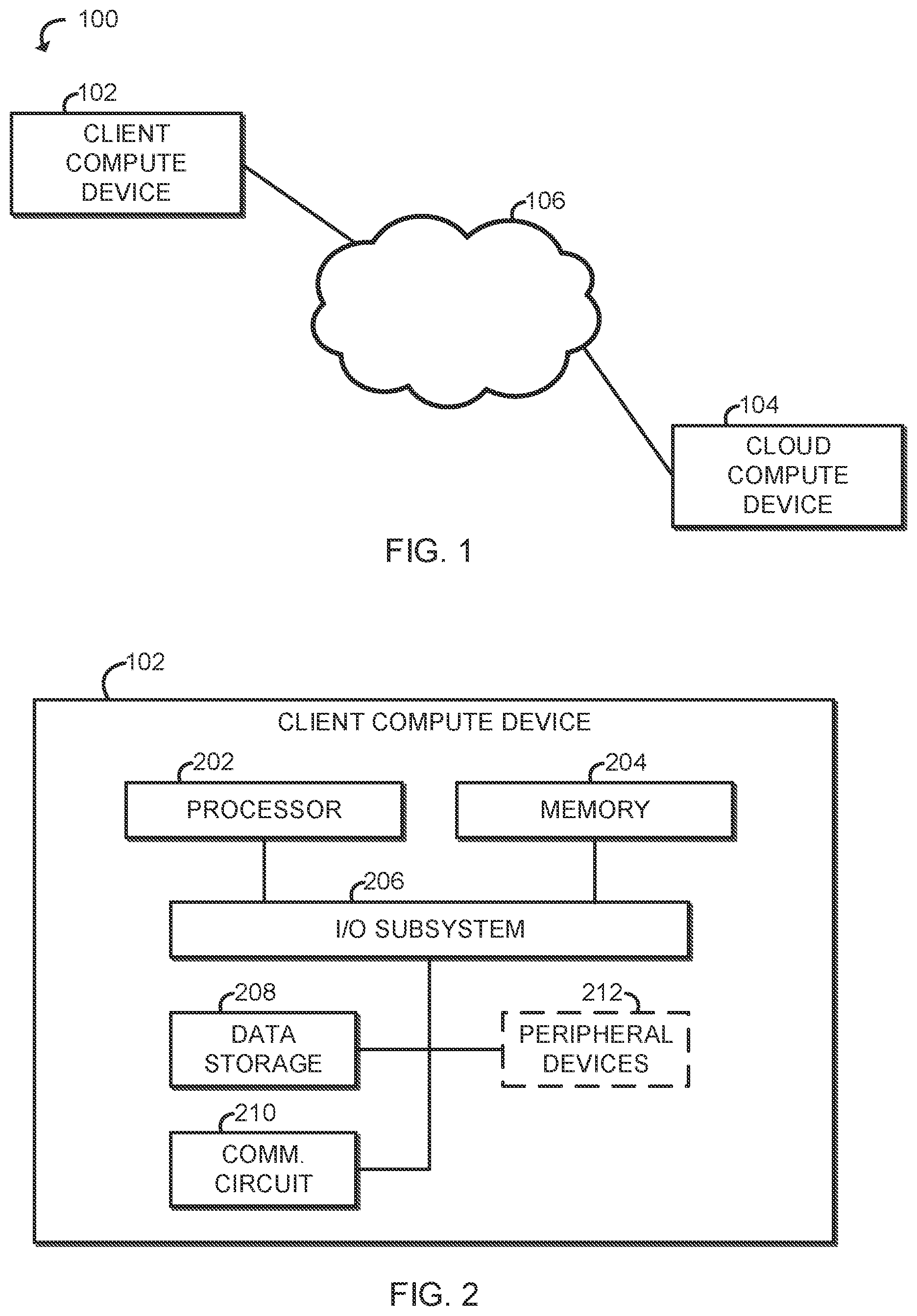 Patent US12316735 — Technologies for memory and I/O efficient operations on homomorphically encrypted data — Figure 1