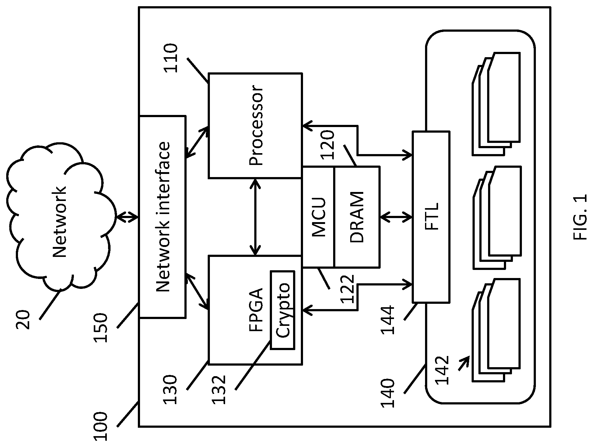 Patent US12316744 — Programmable blockchain solid state drive and switch — Figure 1