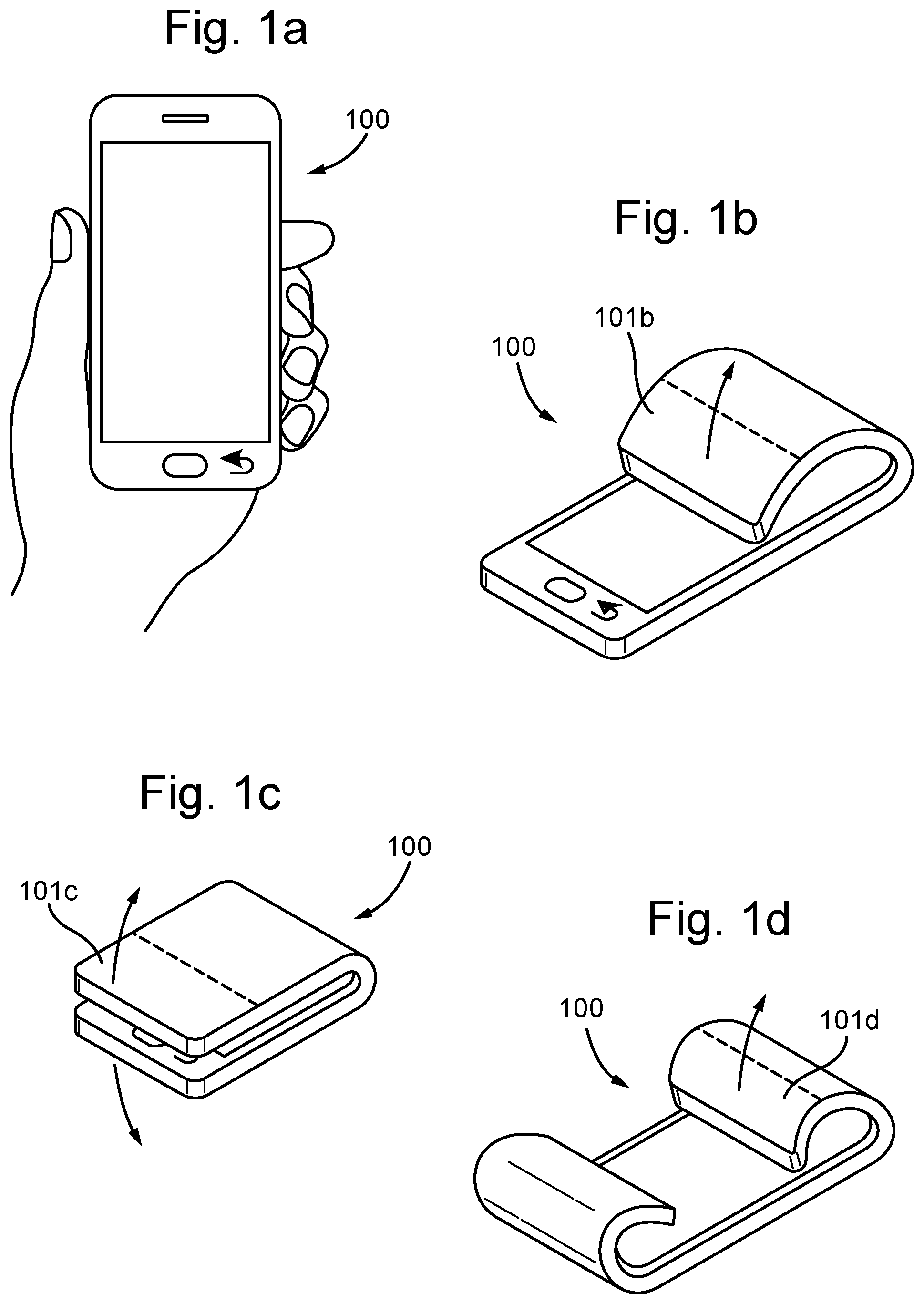 Patent US12316804 — Method for and a communication device adapted to modify the shape of the device — Figure 1