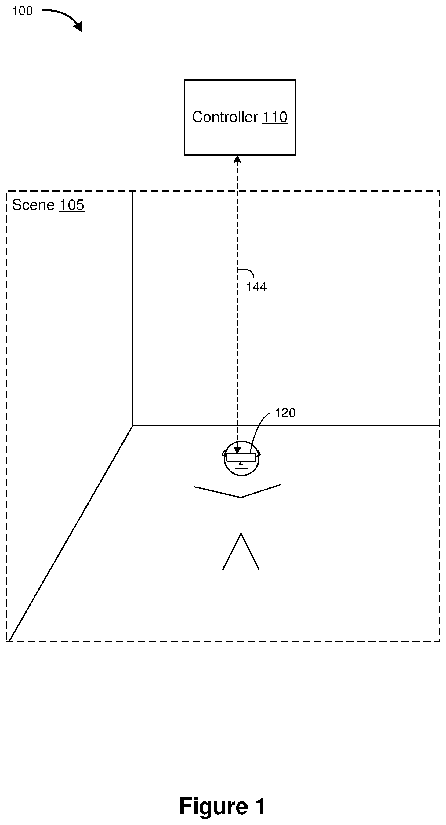 Patent US12316819 — Method and device for perspective correction using a smooth depth map — Figure 1