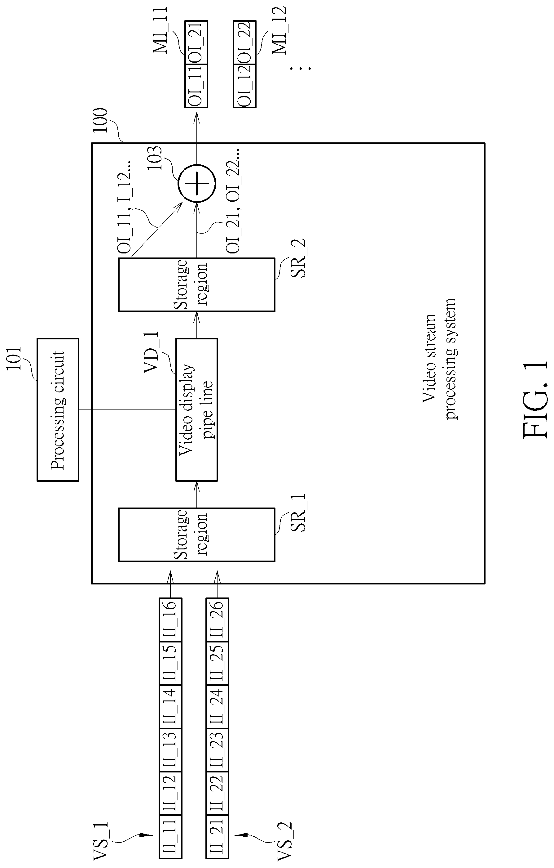 Patent US12316901 — Video stream processing system and video stream processing method — Figure 1
