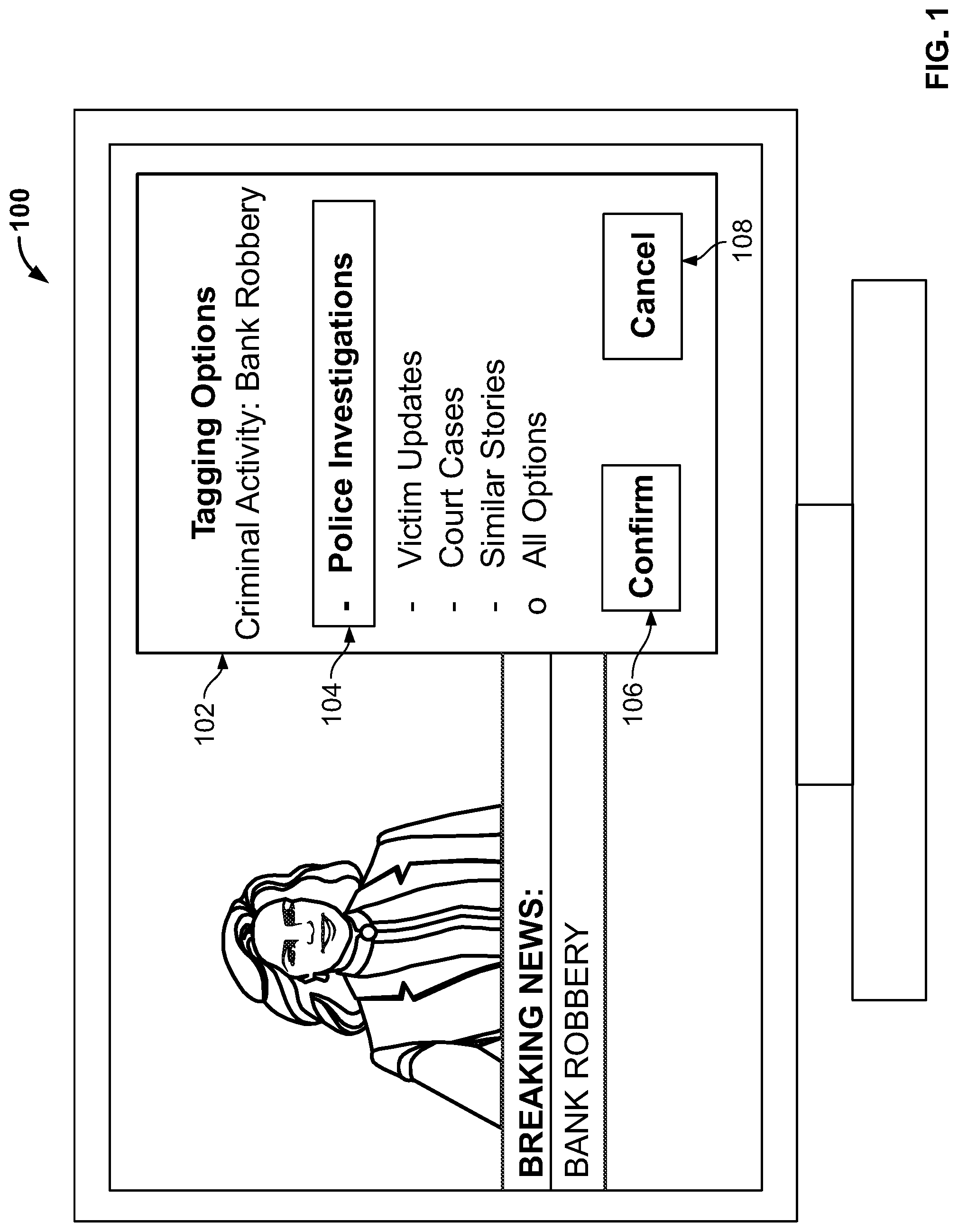 Patent US12316920 — Systems and methods for aggregating related media content based on tagged content — Figure 1