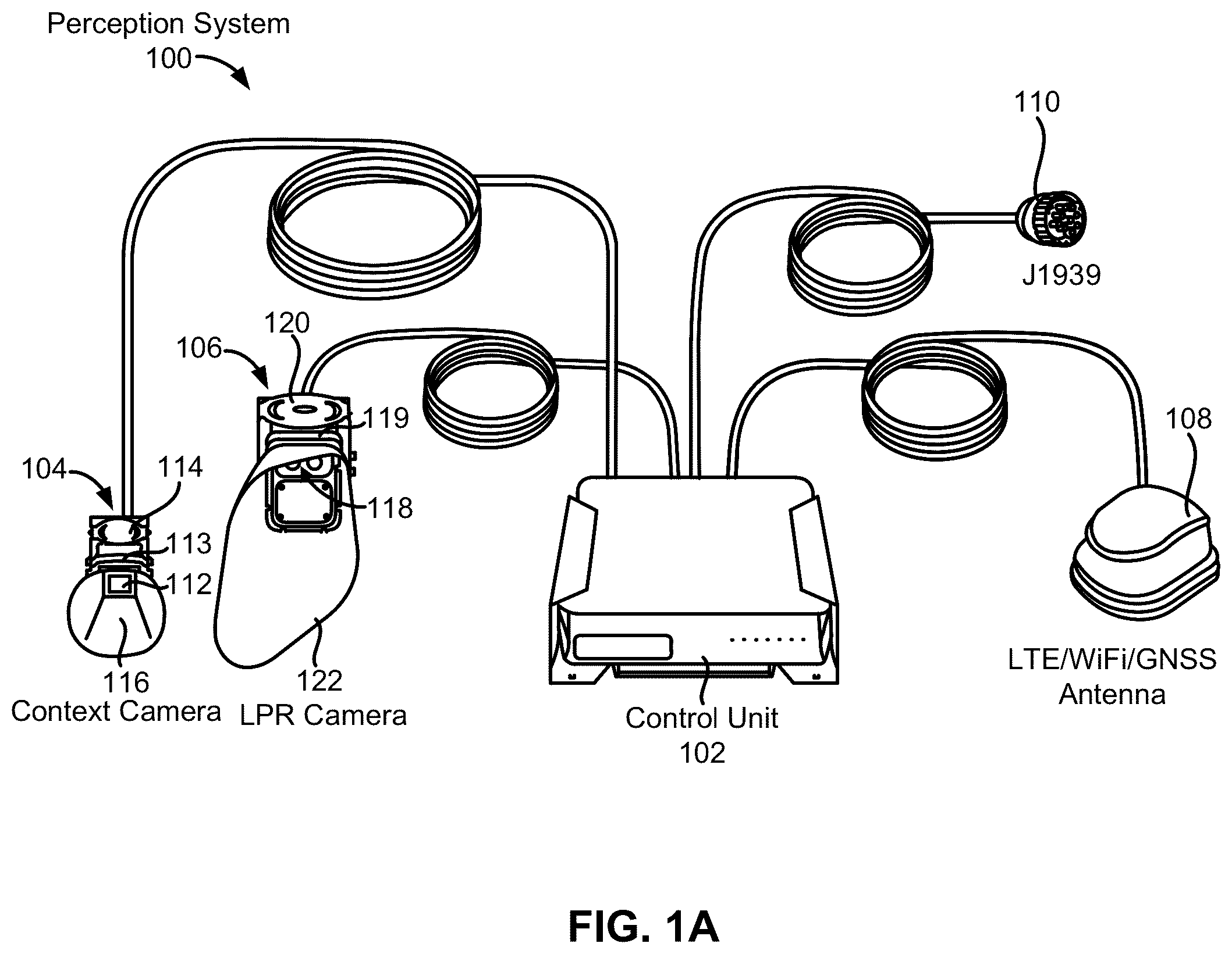 Patent US12316927 — Behind the windshield camera-based perception system for autonomous traffic violation detection — Figure 1