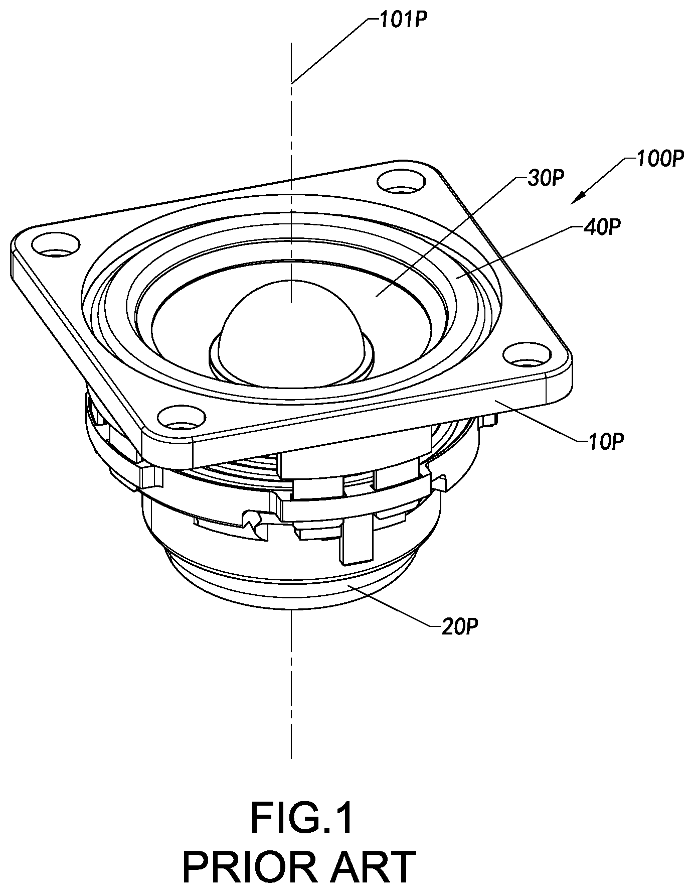 Patent US12317049 — Loudspeaker and assembly method therefor, vibration mechanism, and loudspeaker device — Figure 1