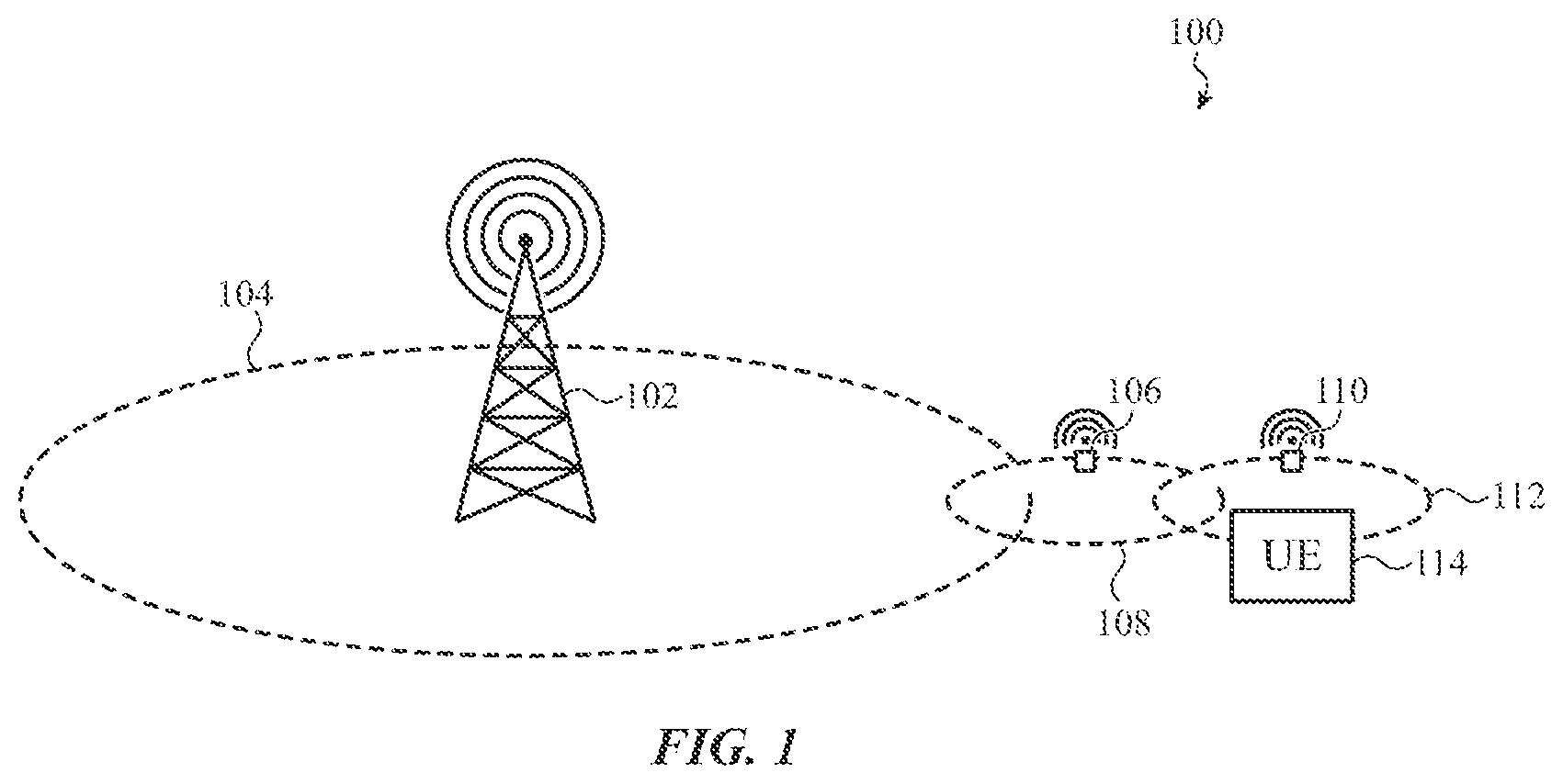 Patent US12317113 — Self-interference cancellation subsystems for mesh network nodes — Figure 1