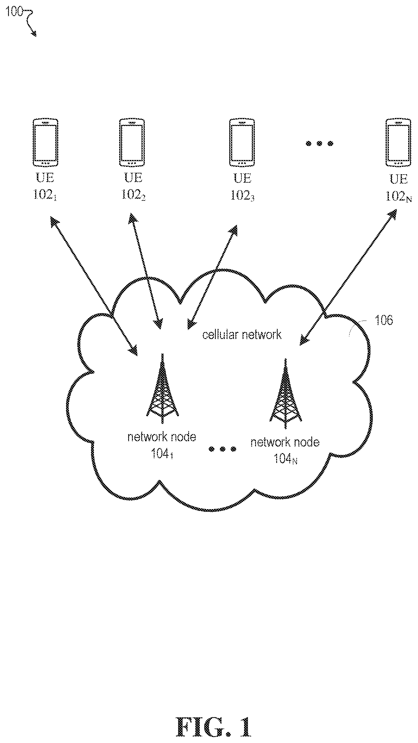 Patent US12317118 — Adaptive throughput for user equipment communicating via a managed Wi-Fi service network — Figure 1