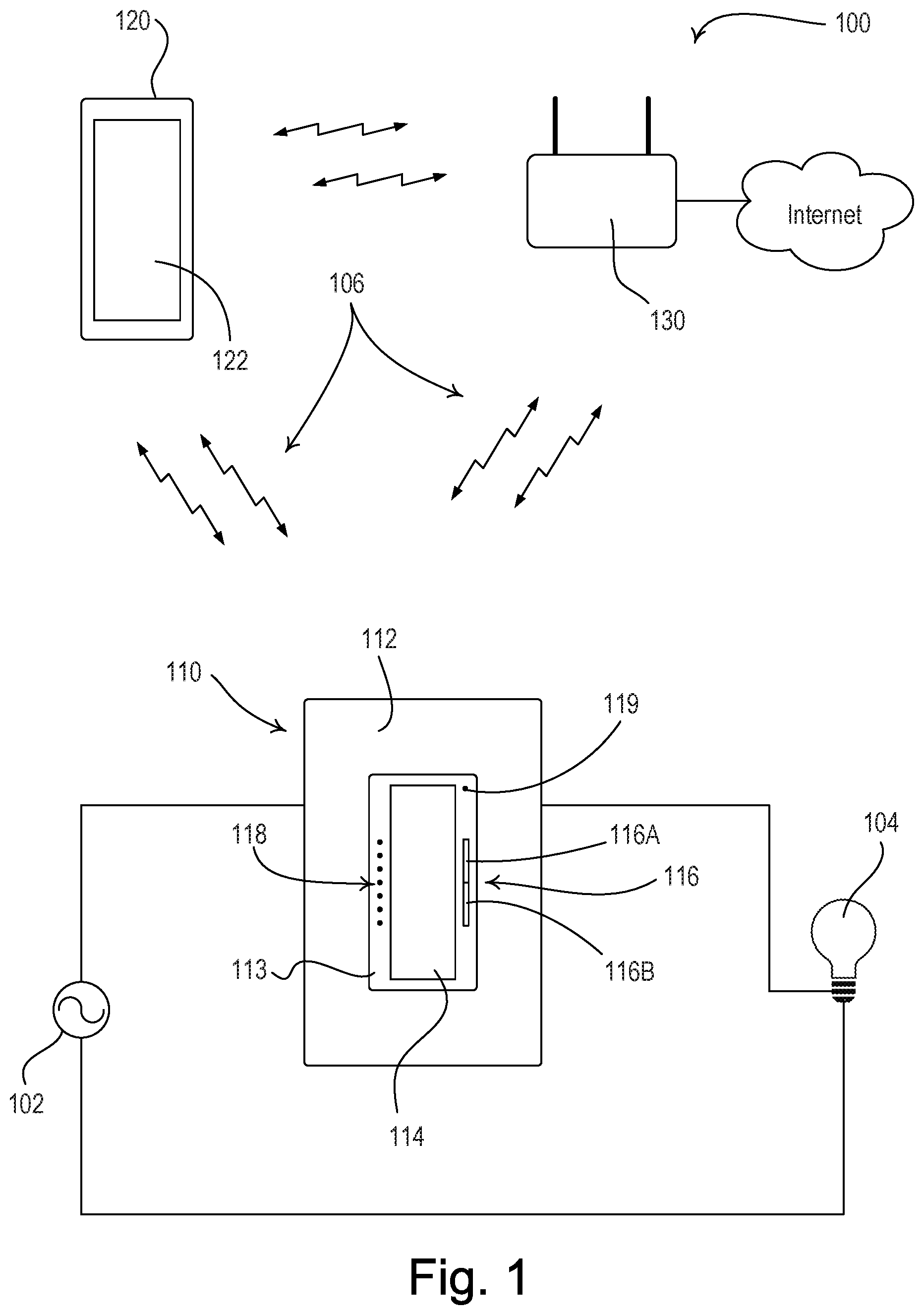 Patent US12317162 — Method of programming a load control device — Figure 1