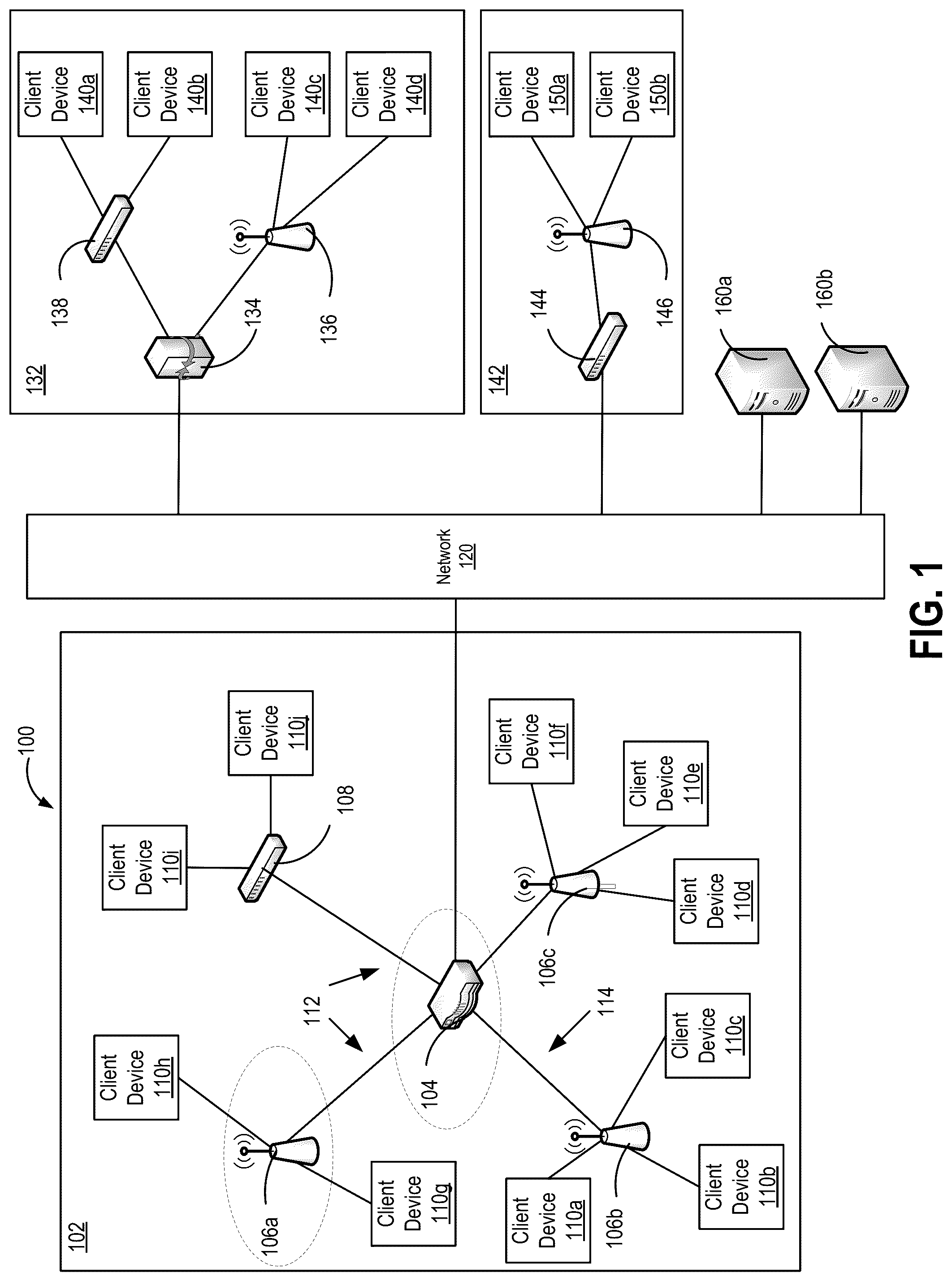 Patent US12317177 Figure 1 – Seamless regulatory access point updates ensuring continual client connectivity