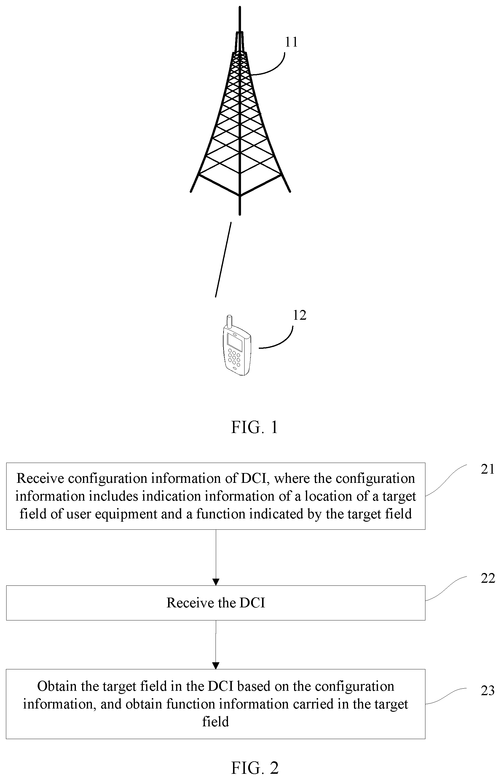 Patent US12317275 — Downlink control information receiving method and sending method, user equipment, and network side device — Figure 1