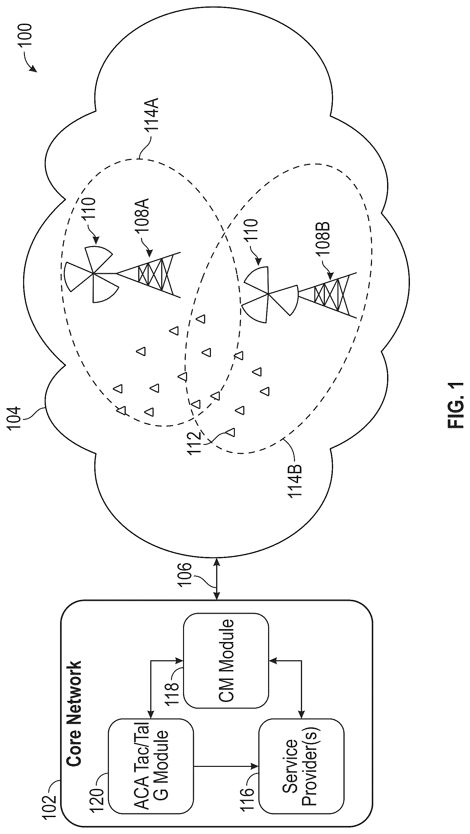 Patent US12317376 — System and method for auto-creation and assignment of TAC/TAL geography — Figure 1