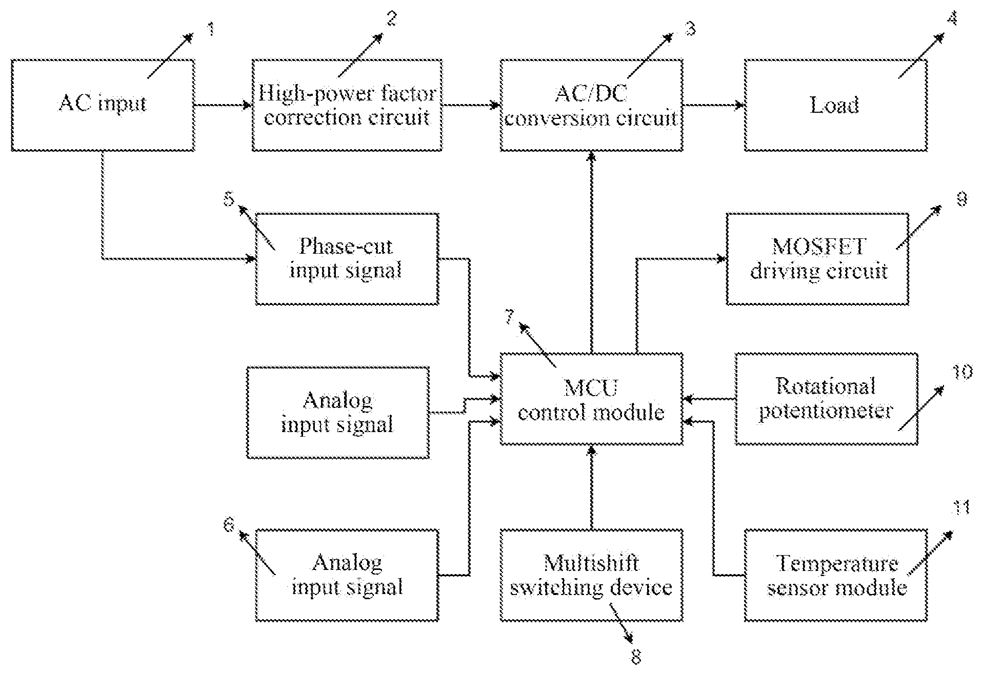 Patent US12317385 — Multifunctional dimmable driving power supply — Figure 1