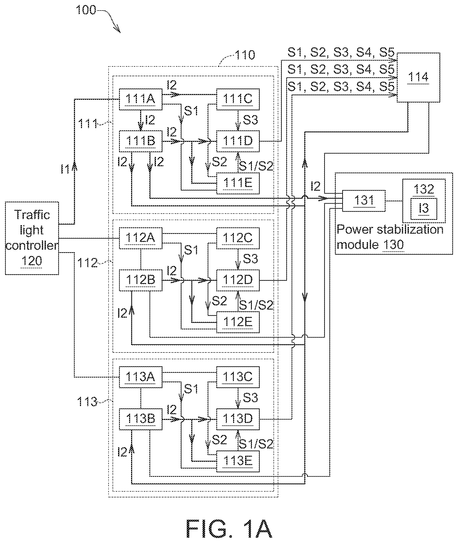 Patent US12317395 — Traffic signal lamp, traffic signal system and lamp-state detection method using the same — Figure 1