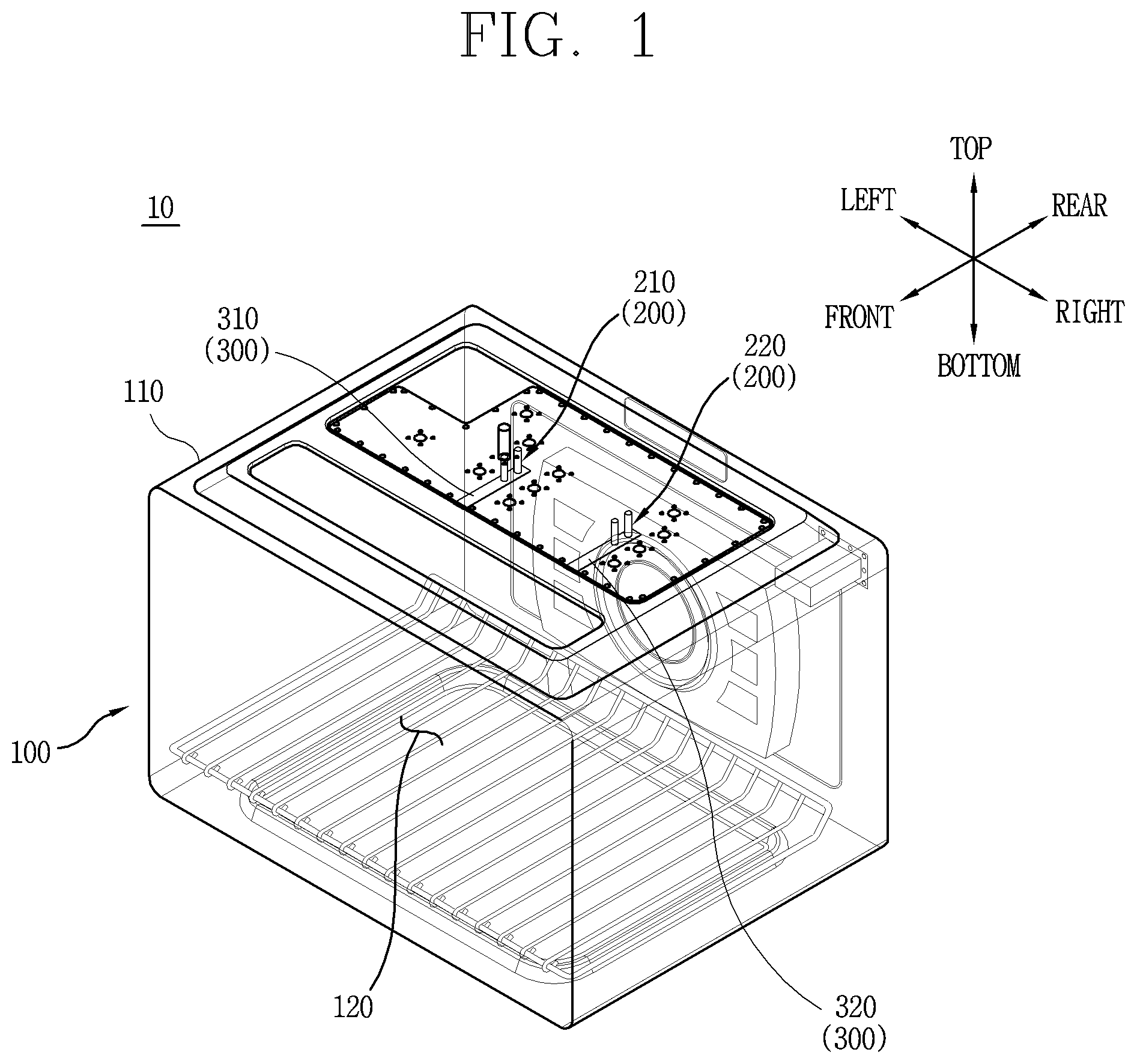 Patent US12317398 — Oven including plural antennas and method for controlling the same — Figure 1