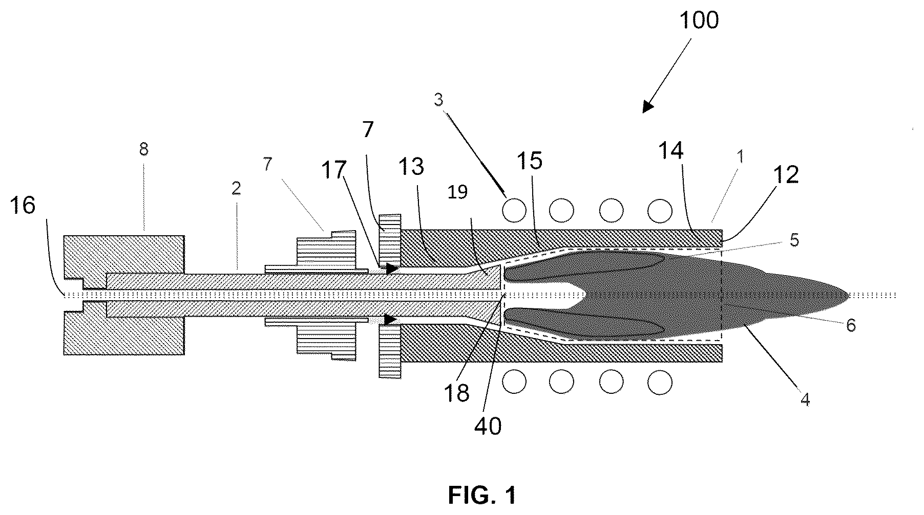 Patent US12317402 — Radio frequency inductively coupled plasma (RF-ICP) torch — Figure 1