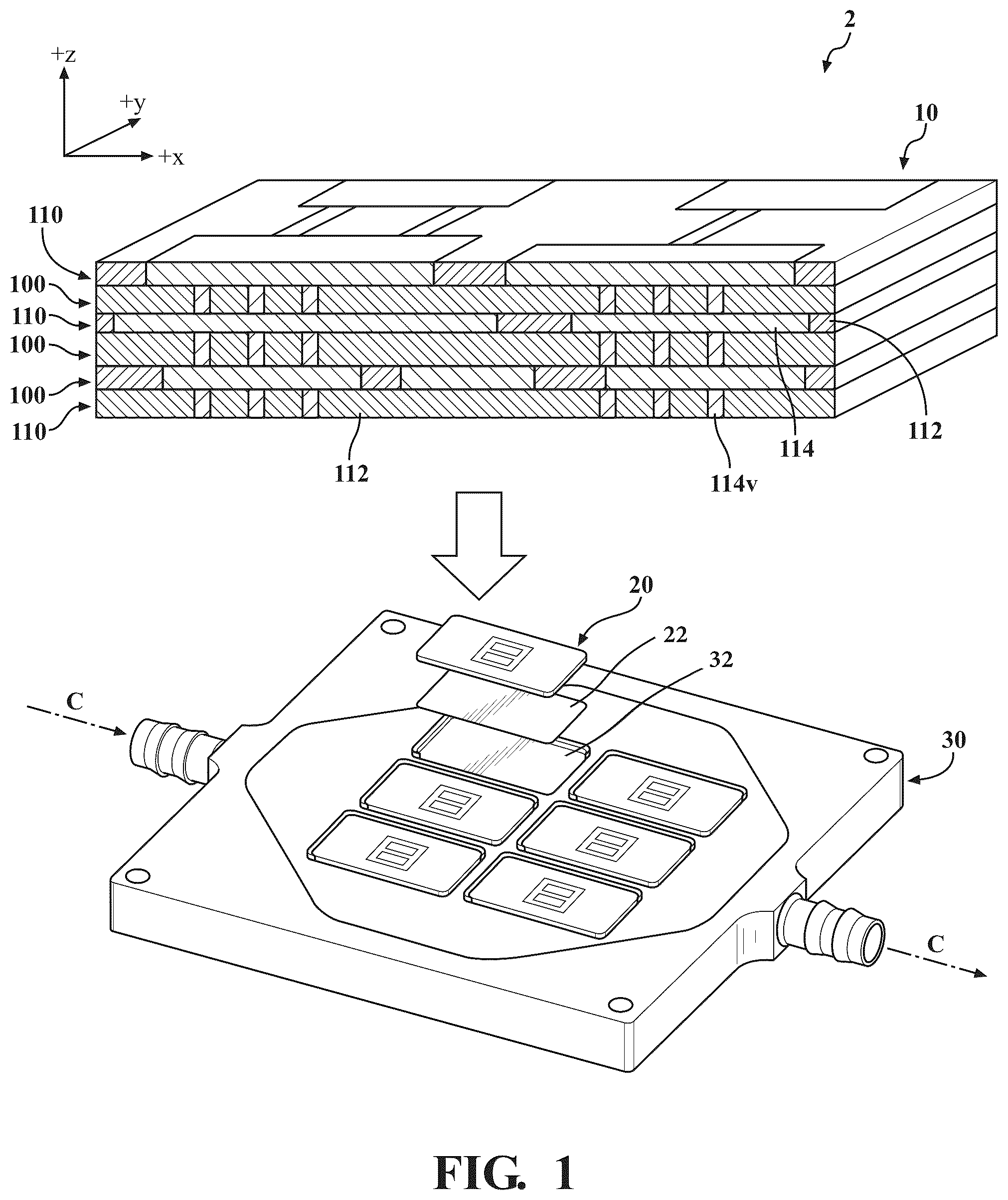 Patent US12317427 — UV curable dielectric materials for 3D printing and 3D printing systems with the same — Figure 1