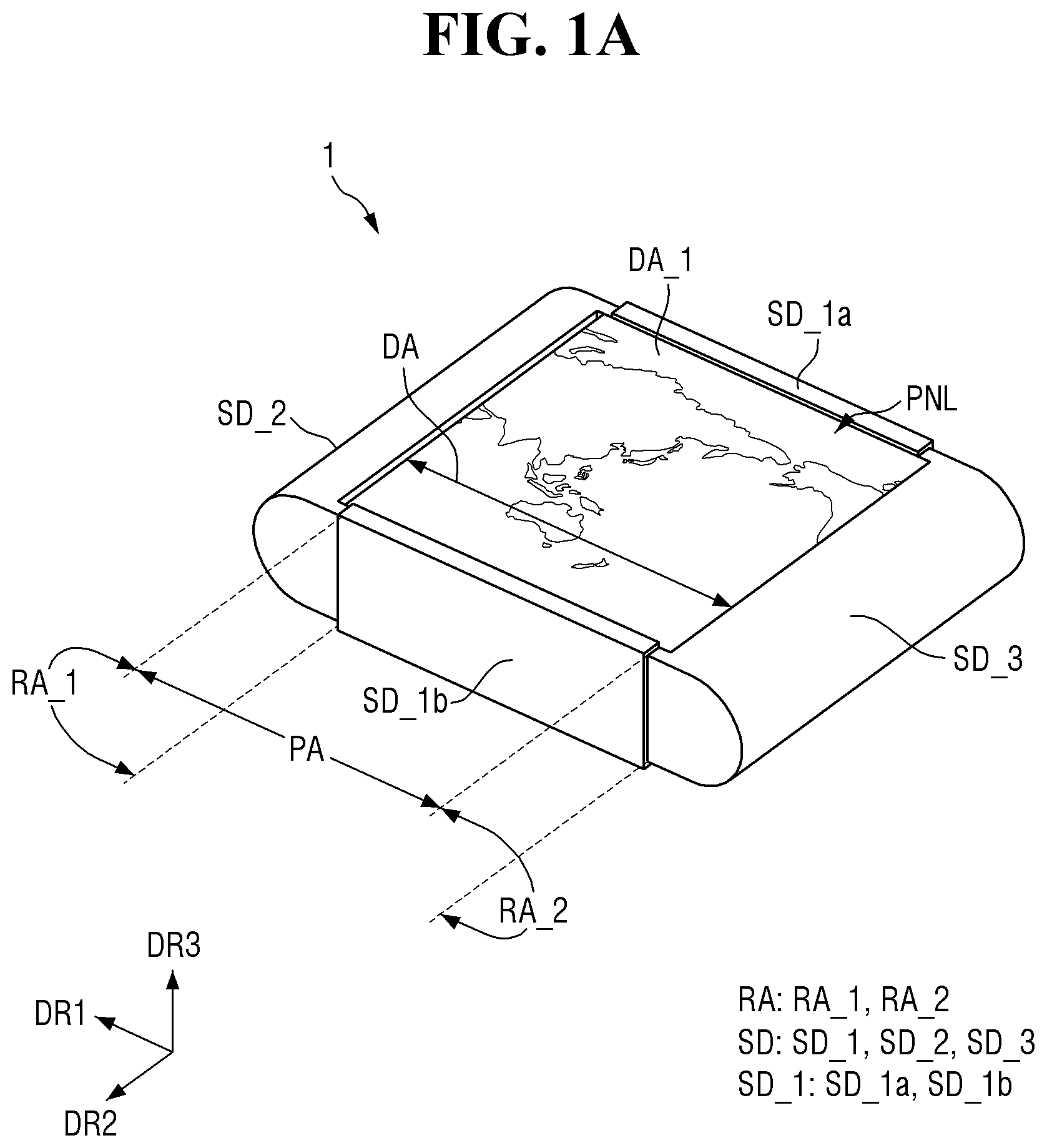 Patent US12317436 — Display device — Figure 1