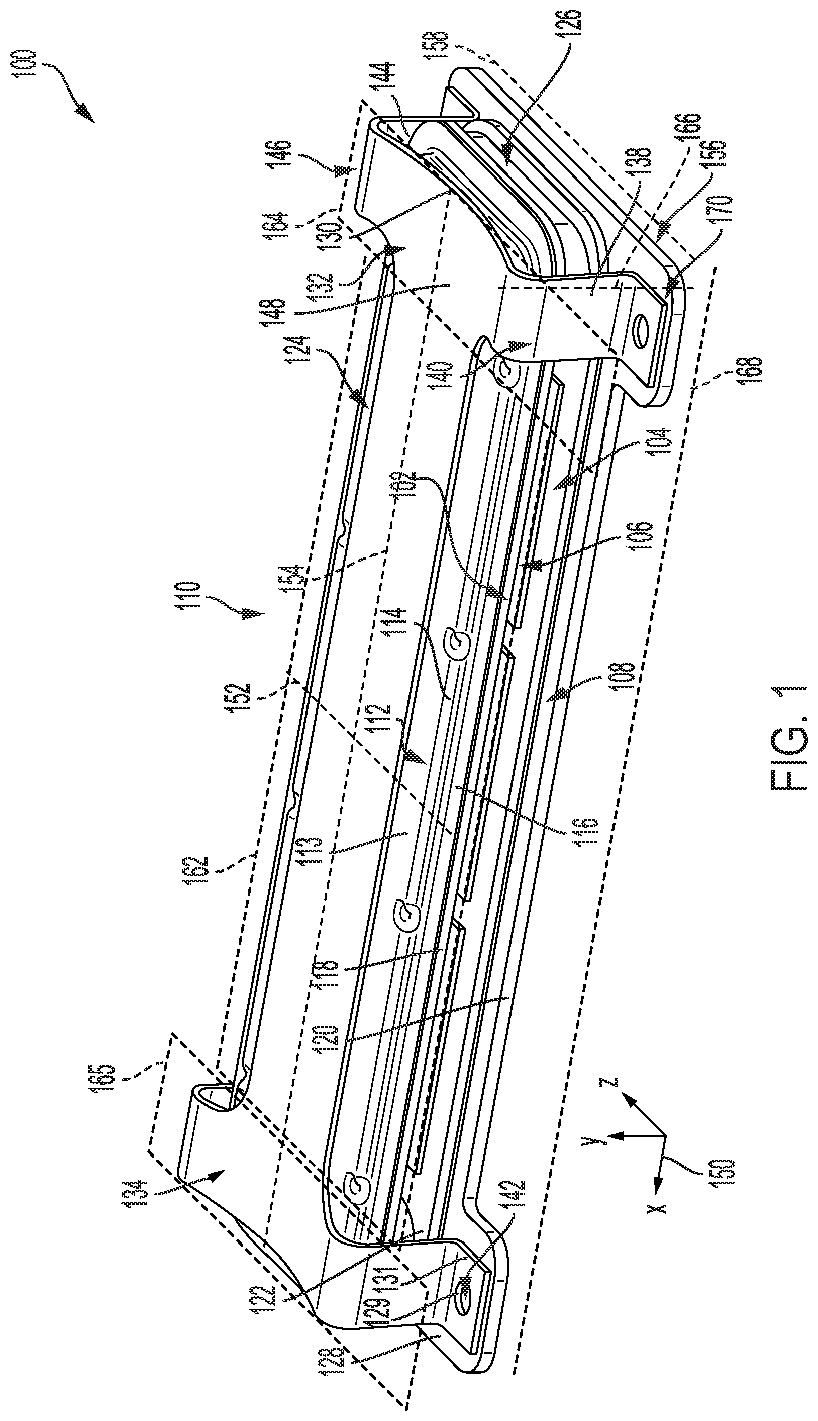 Patent US12317457 — Systems for a heat exchanger with a biasing bracket and mounting plate — Figure 1