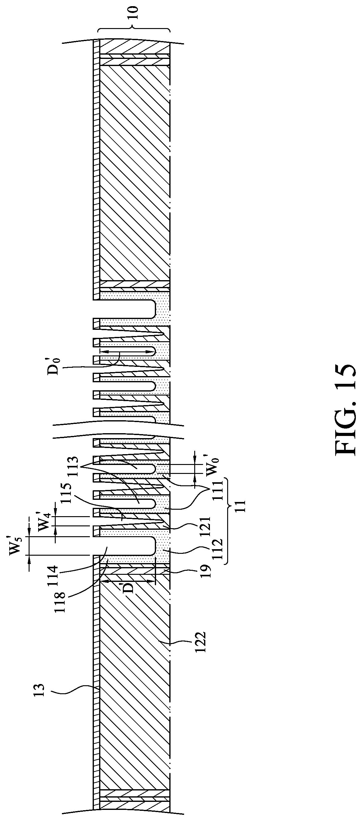 Patent US12317482 Figure 15 – Semiconductor structure and method of manufacturing the same including buried word lines of different widths