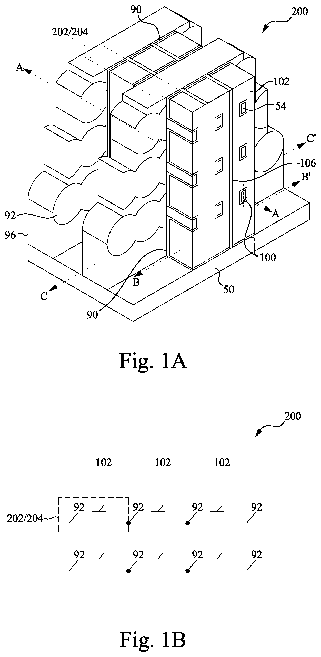 Patent US12317505 — Memory array including epitaxial source lines and bit lines — Figure 1
