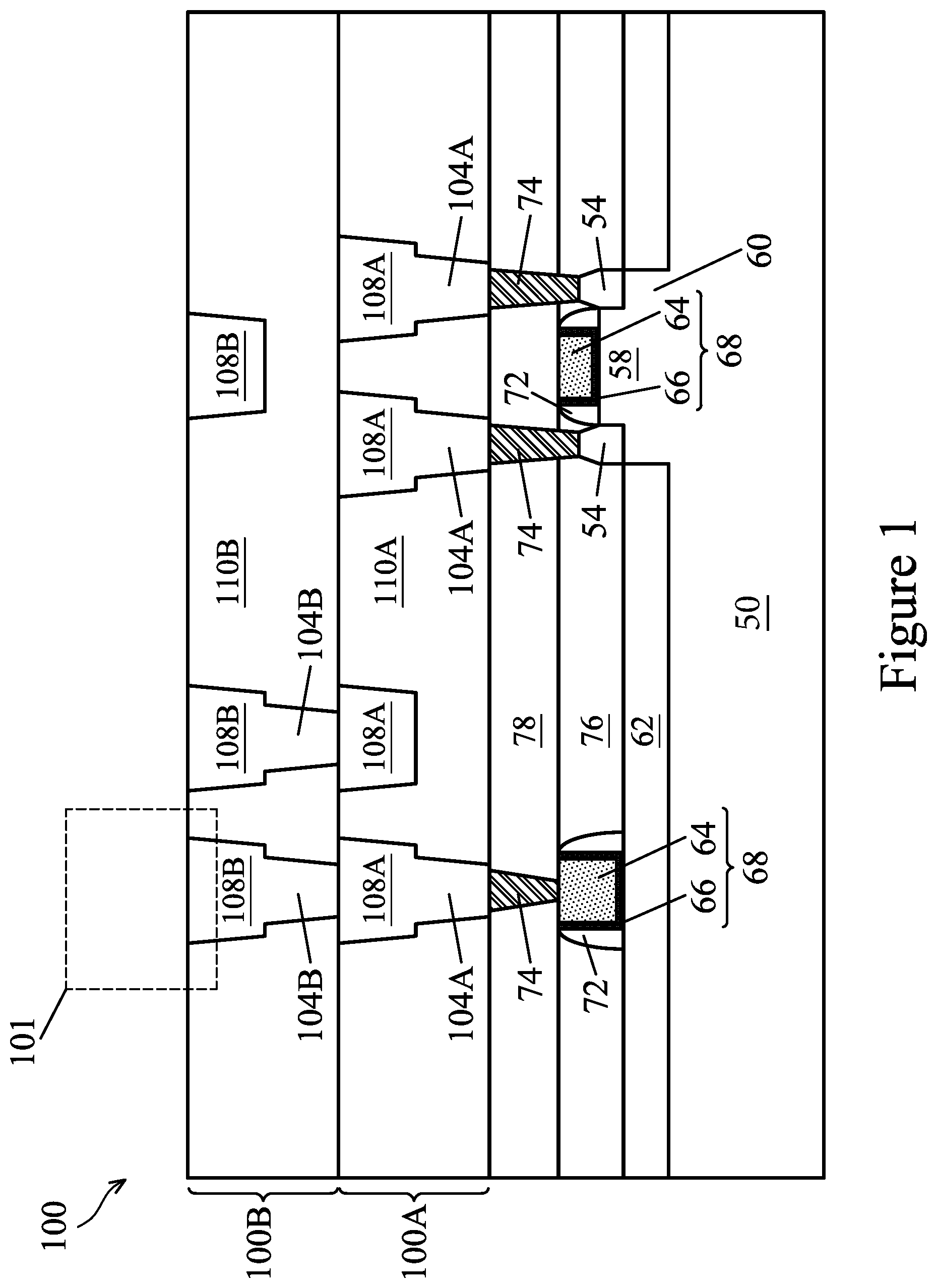 Patent US12317506 — Ferroelectric device and methods of fabrication thereof — Figure 1