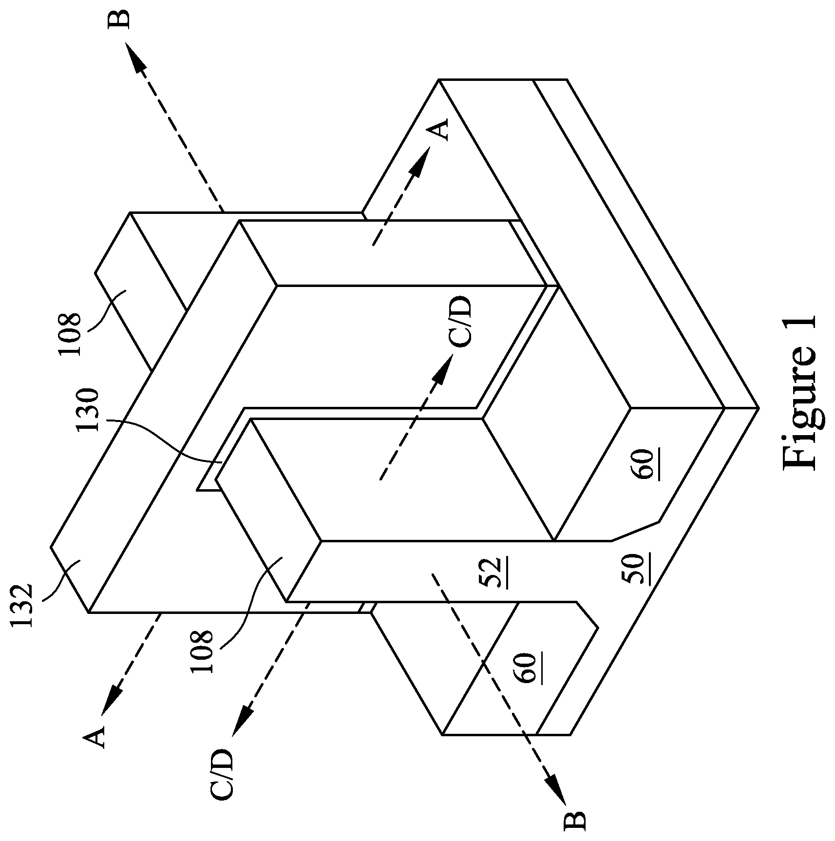 Patent US12317524 — Semiconductor device and method — Figure 1
