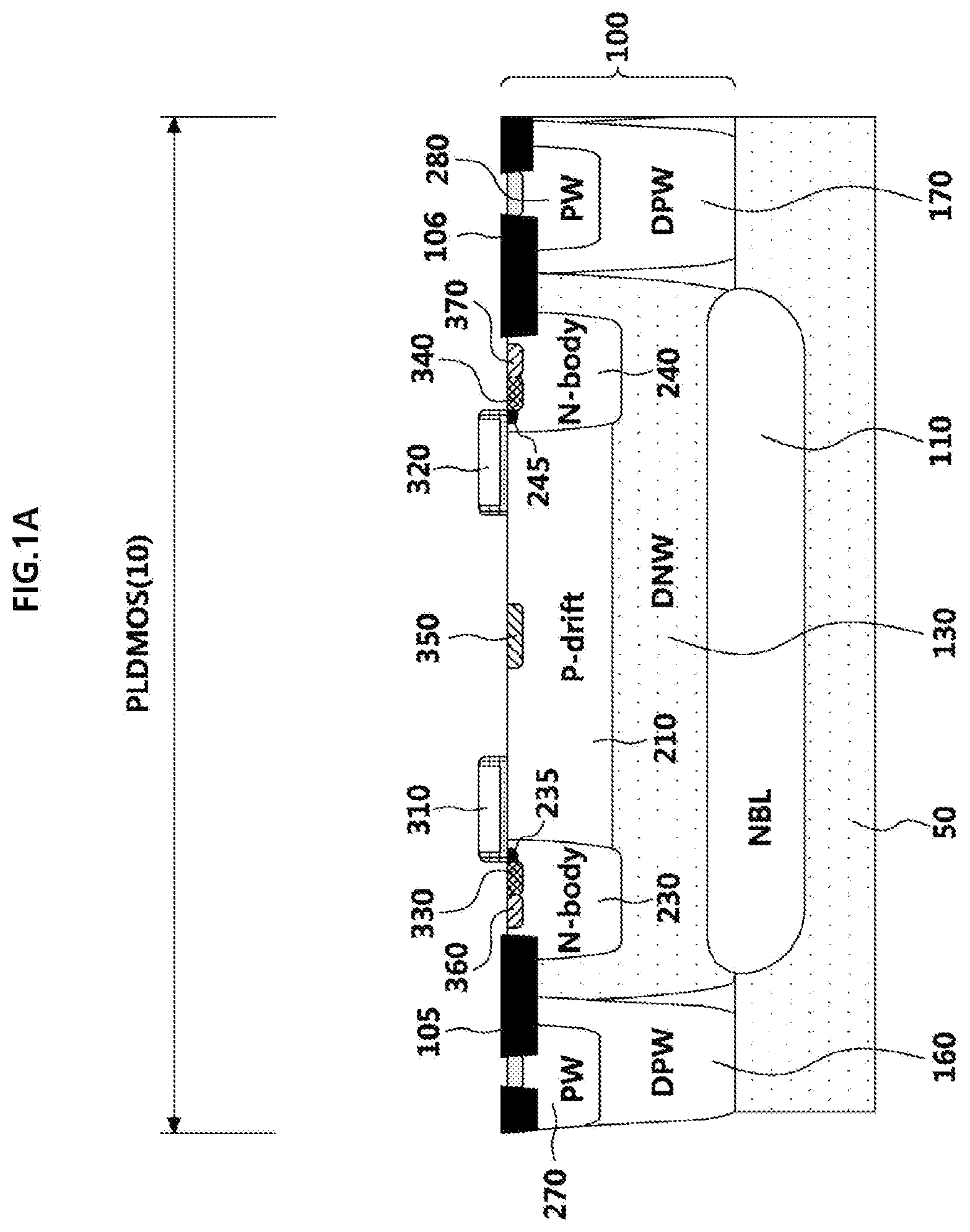 Patent US12317534 — High voltage semiconductor device and manufacturing method of high voltage semiconductor device — Figure 1