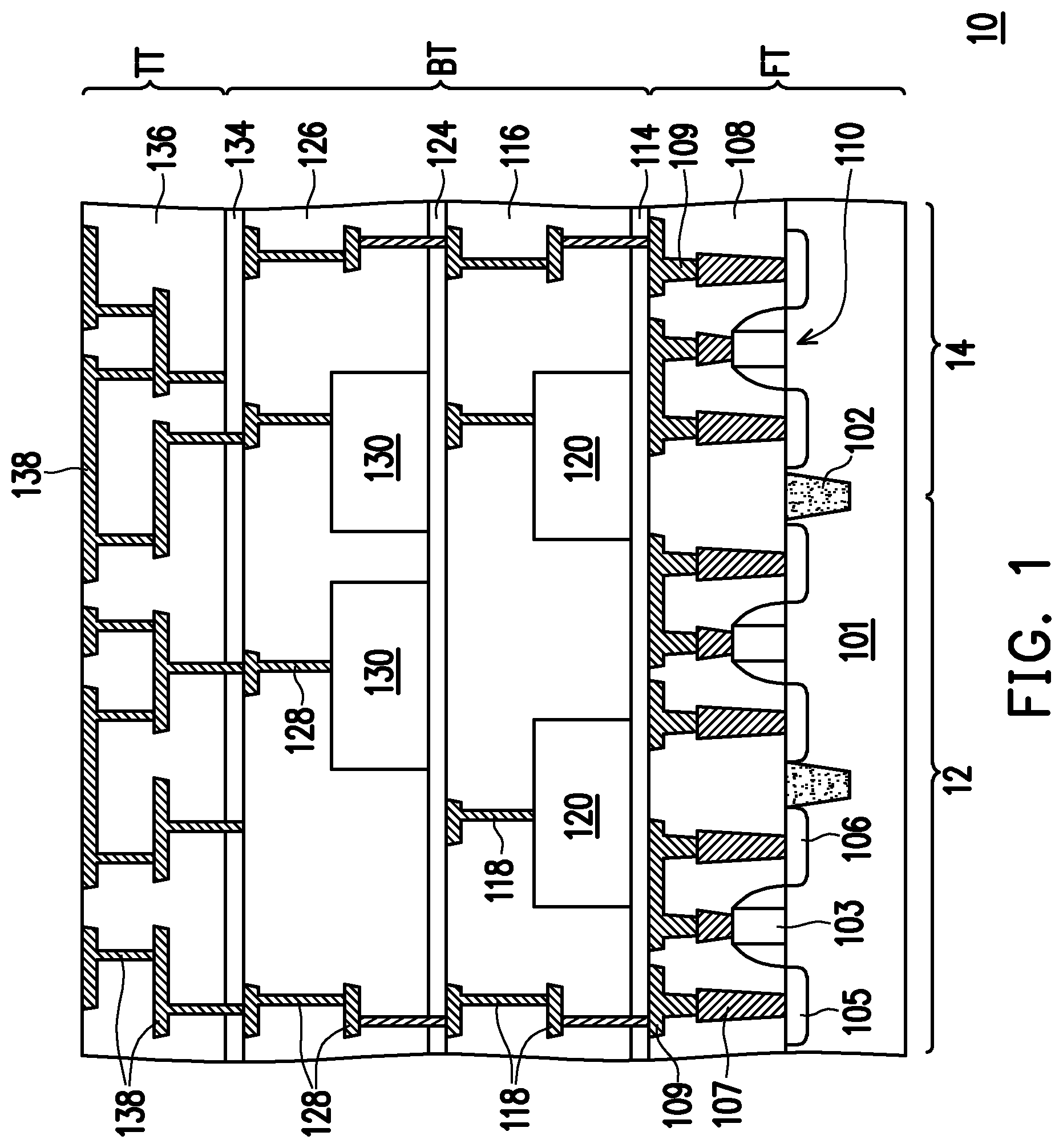 Patent US12317541 — Semiconductor device and manufacturing method thereof — Figure 1