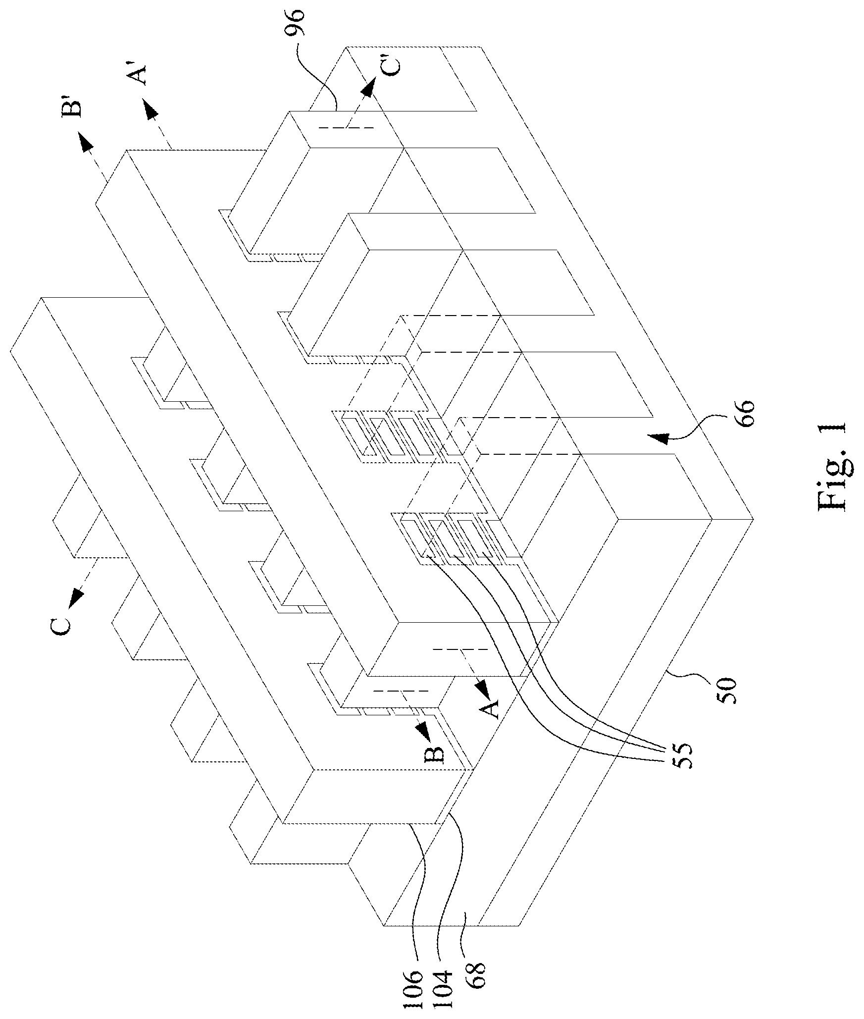 Patent US12317551 — Semiconductor devices including backside power rails and methods of manufacture — Figure 1