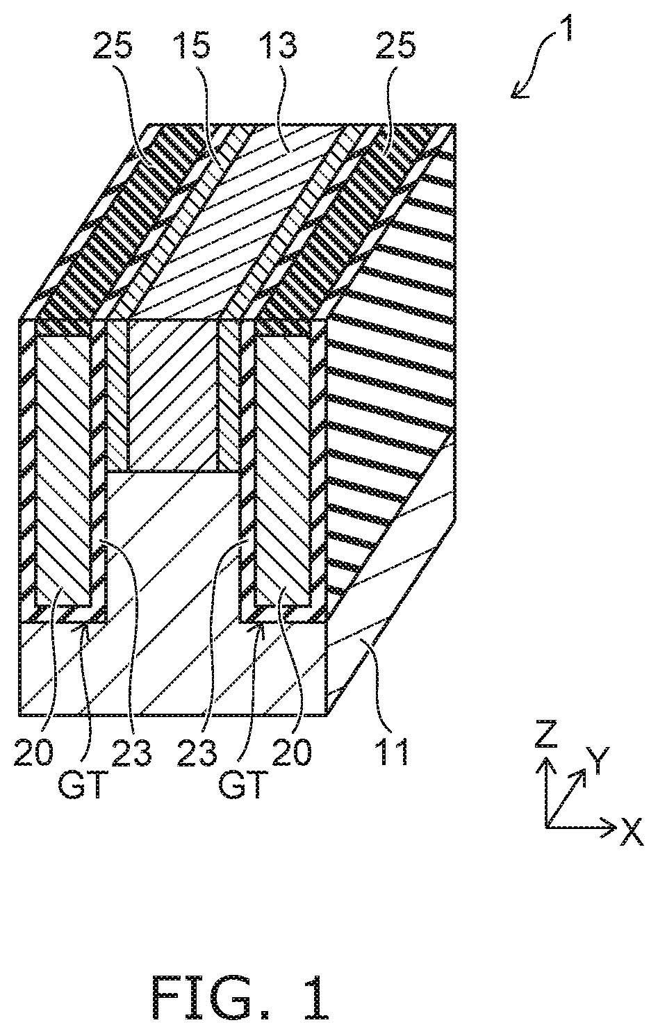 Patent US12317581 Figure 1 – Semiconductor device