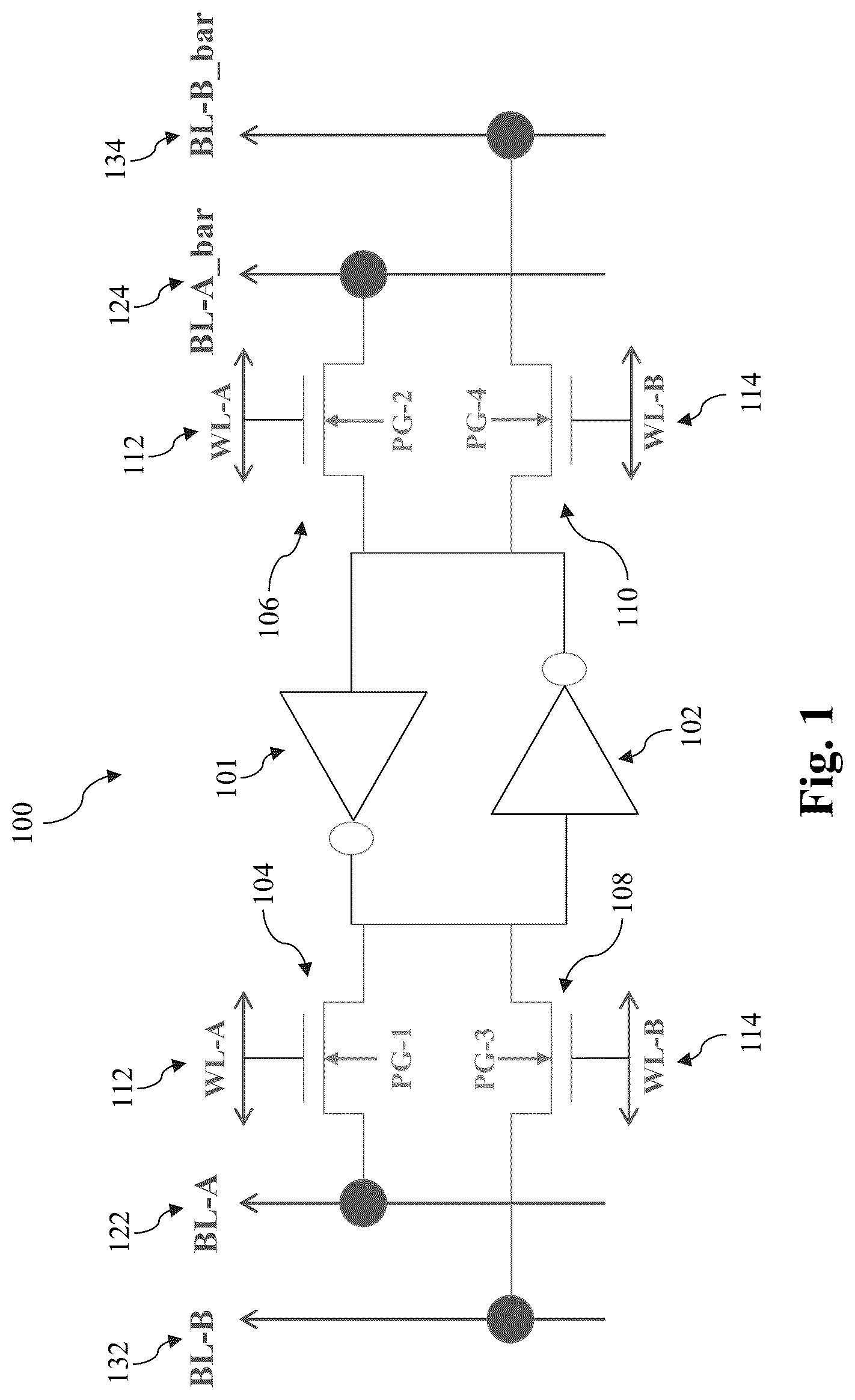 Patent US12317601 — Dual-port SRAM structure — Figure 1
