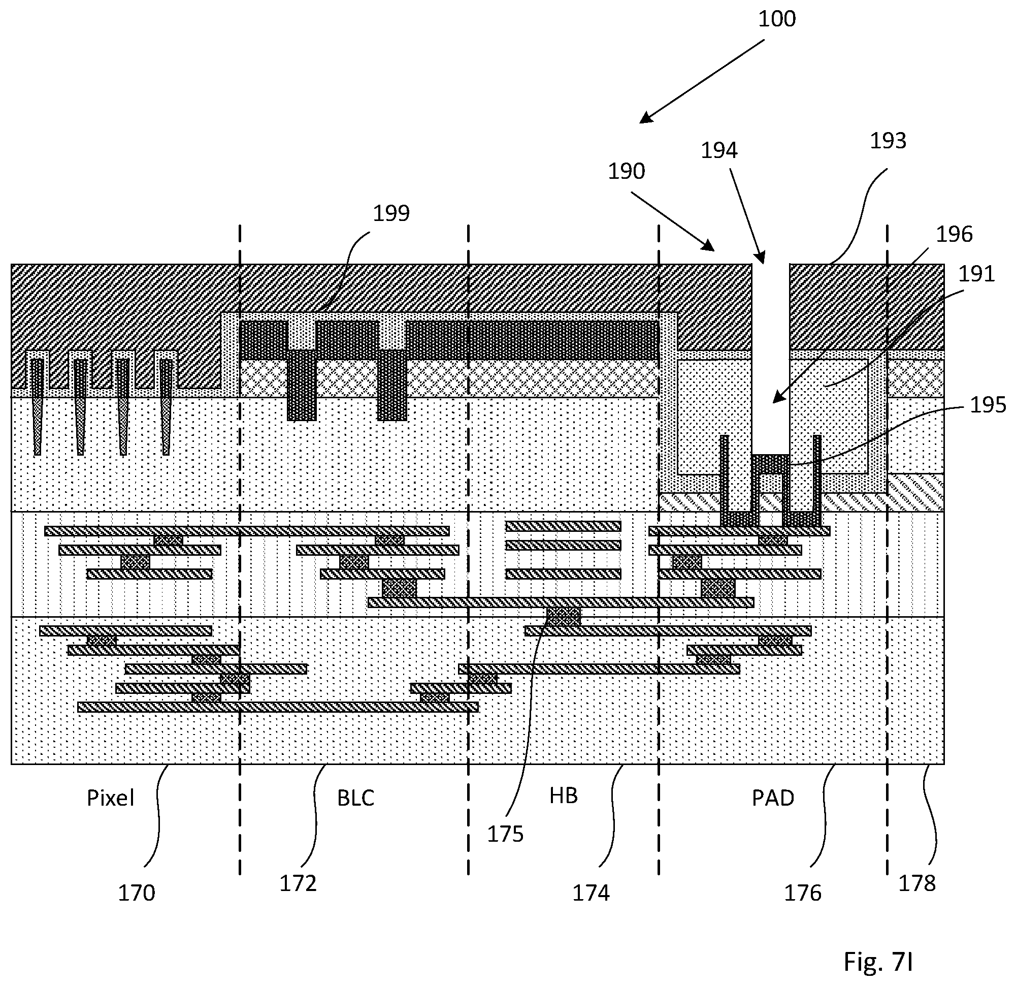 Patent US12317613 Figure 16 – Self aligned grids in BSI image sensor
