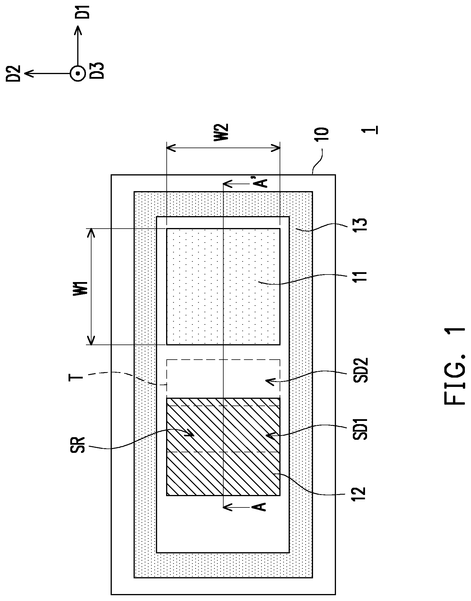 Patent US12317639 — Optical sensing device having inclined reflective surface — Figure 1