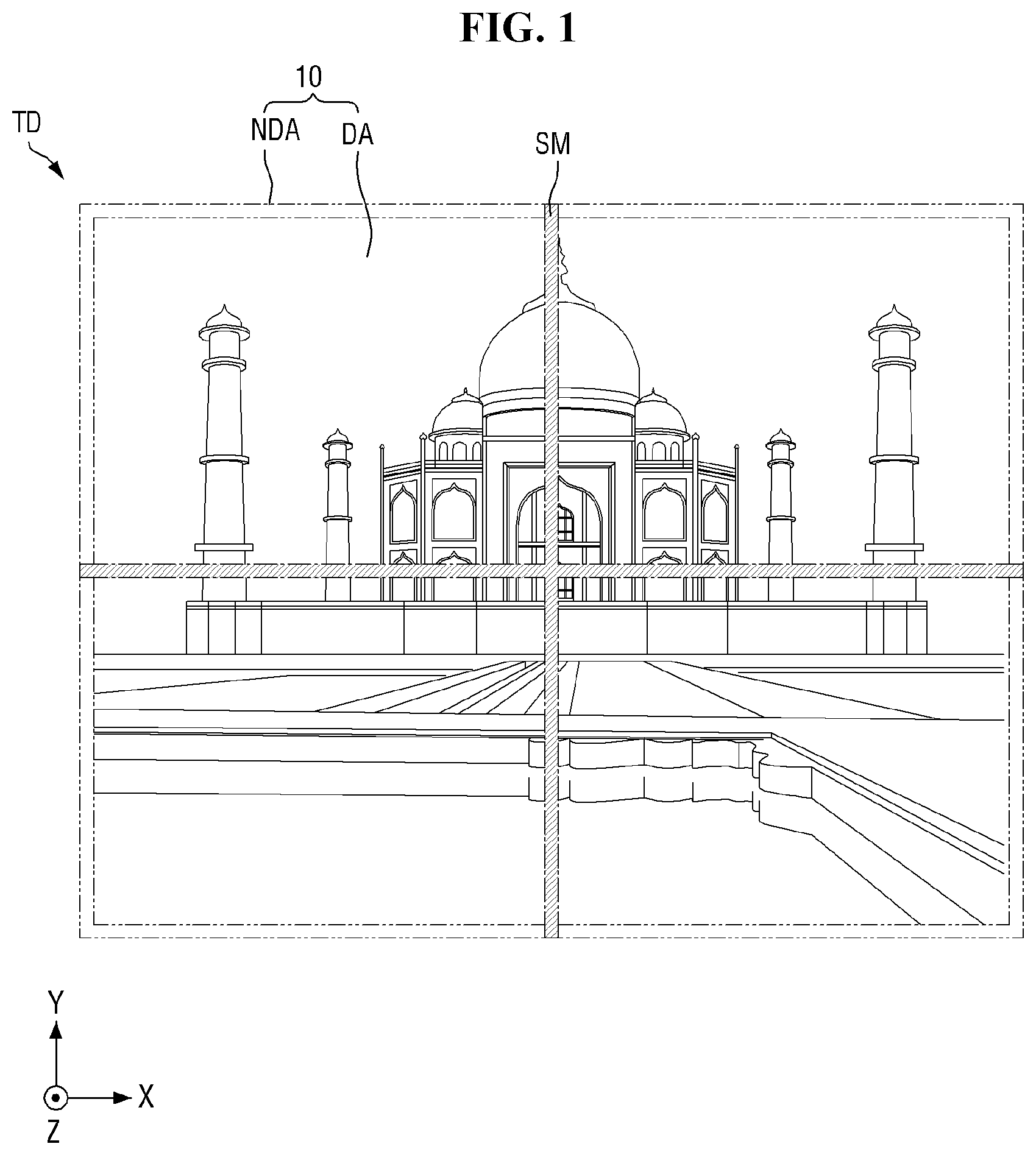 Patent US12317645 — Display device, method of providing the same, and tiled display device including display device — Figure 1