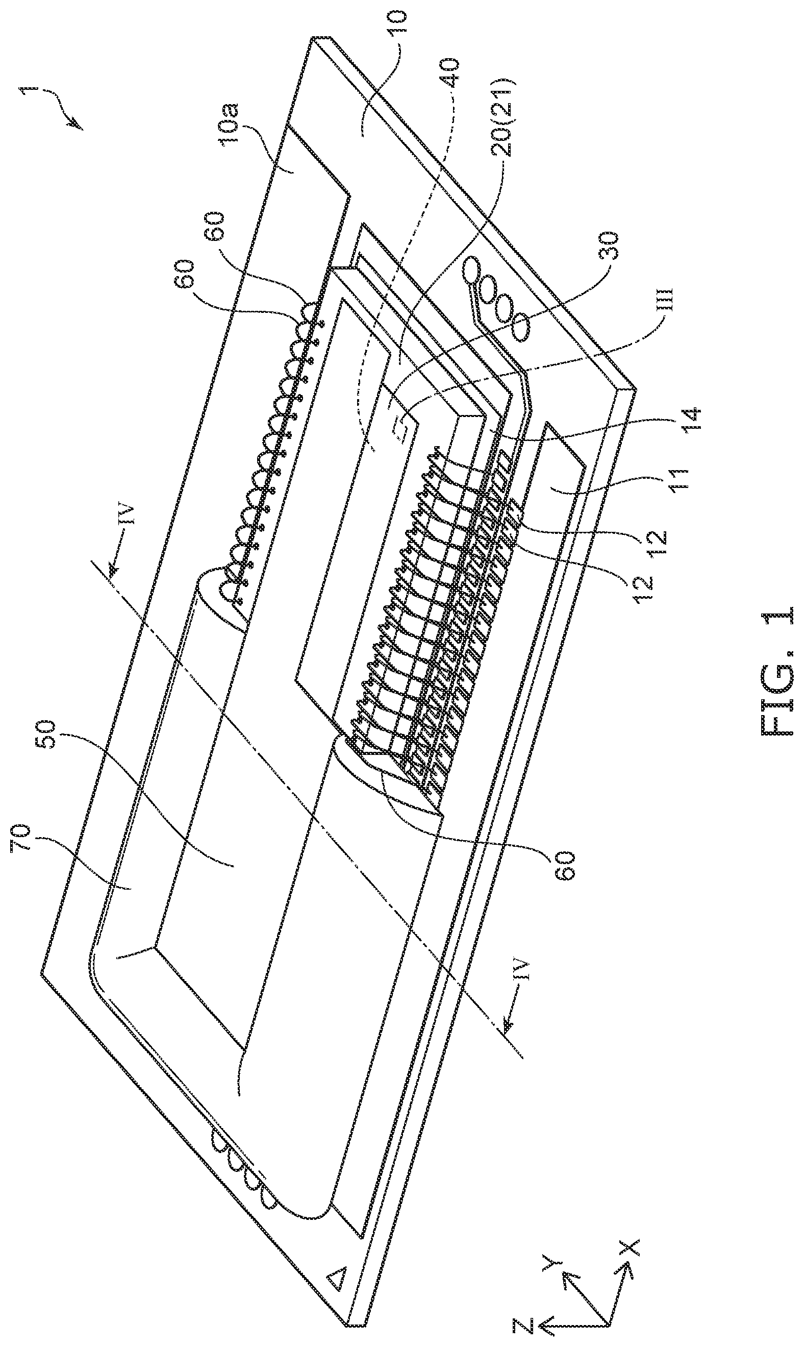 Patent US12317661 — Light emitting module manufacturing method including covering lateral faces of light emitting elements with resin — Figure 1