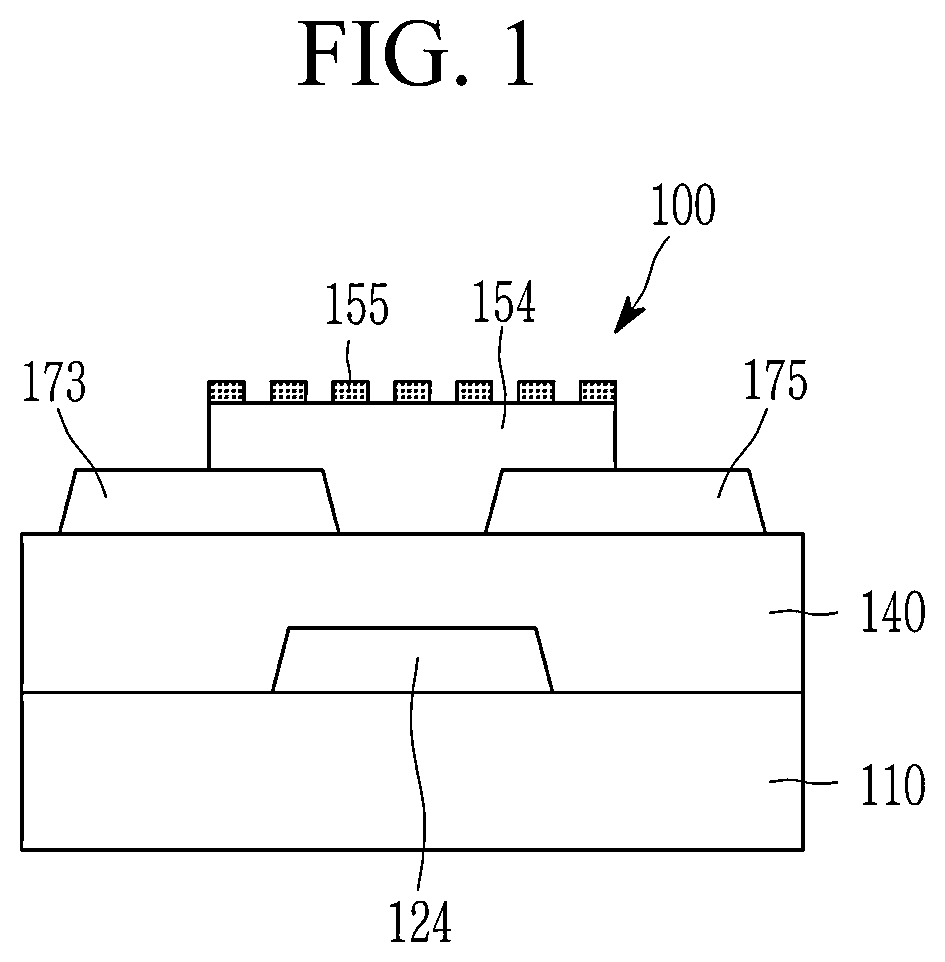 Patent US12317666 — Organic thin film transistor and method of manufacturing the same and thin film transistor array panel and electronic device — Figure 1