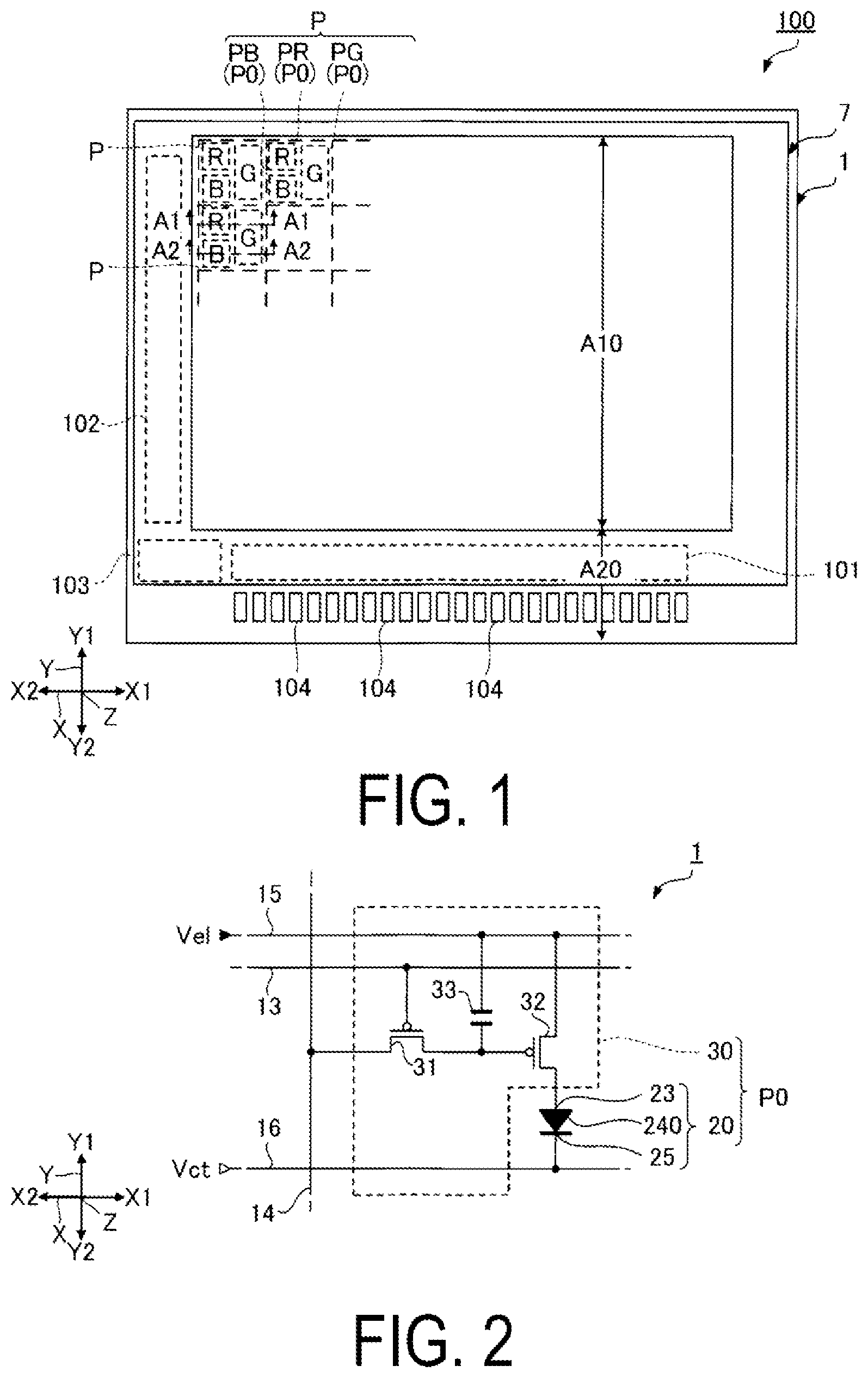 Patent US12317676 — Electro-optical device and electronic apparatus — Figure 1