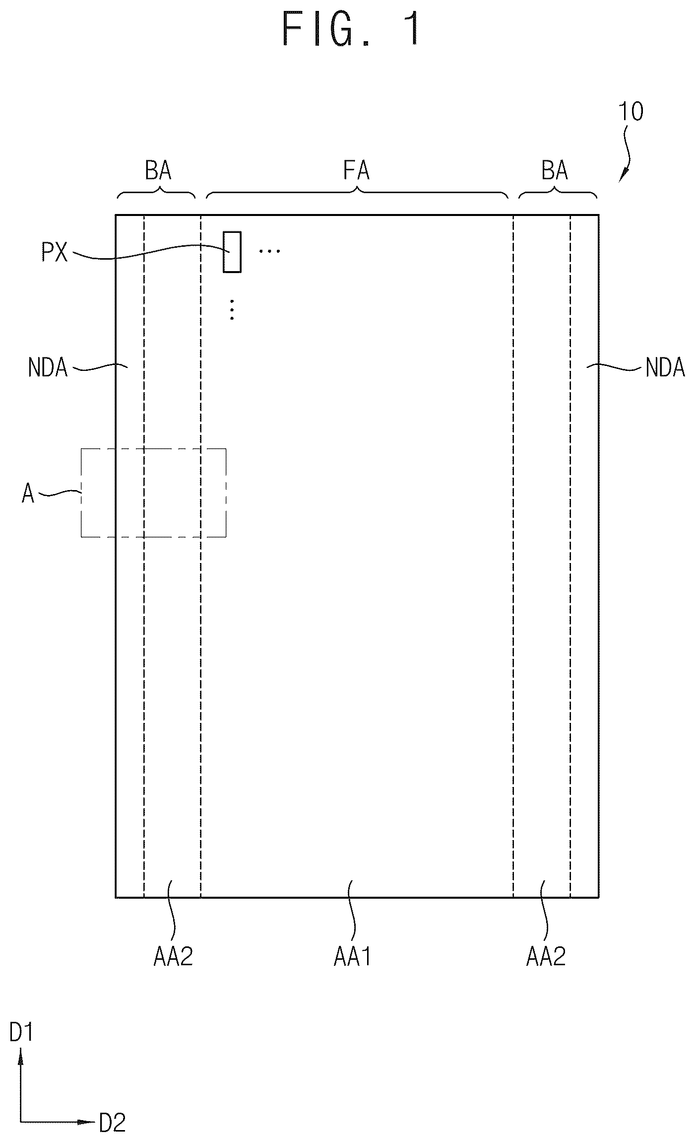 Patent US12317677 Figure 1 – Display device including protective window